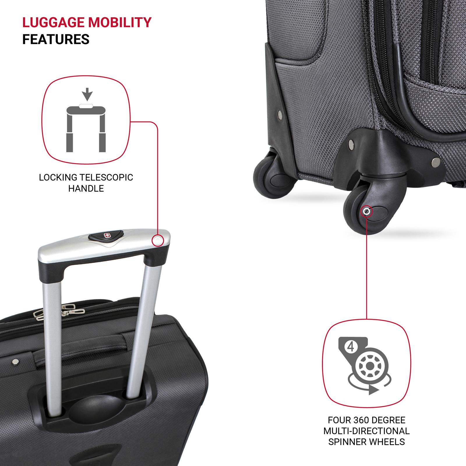 6283 Expandable Spinner 3-Piece Softside Luggage Set