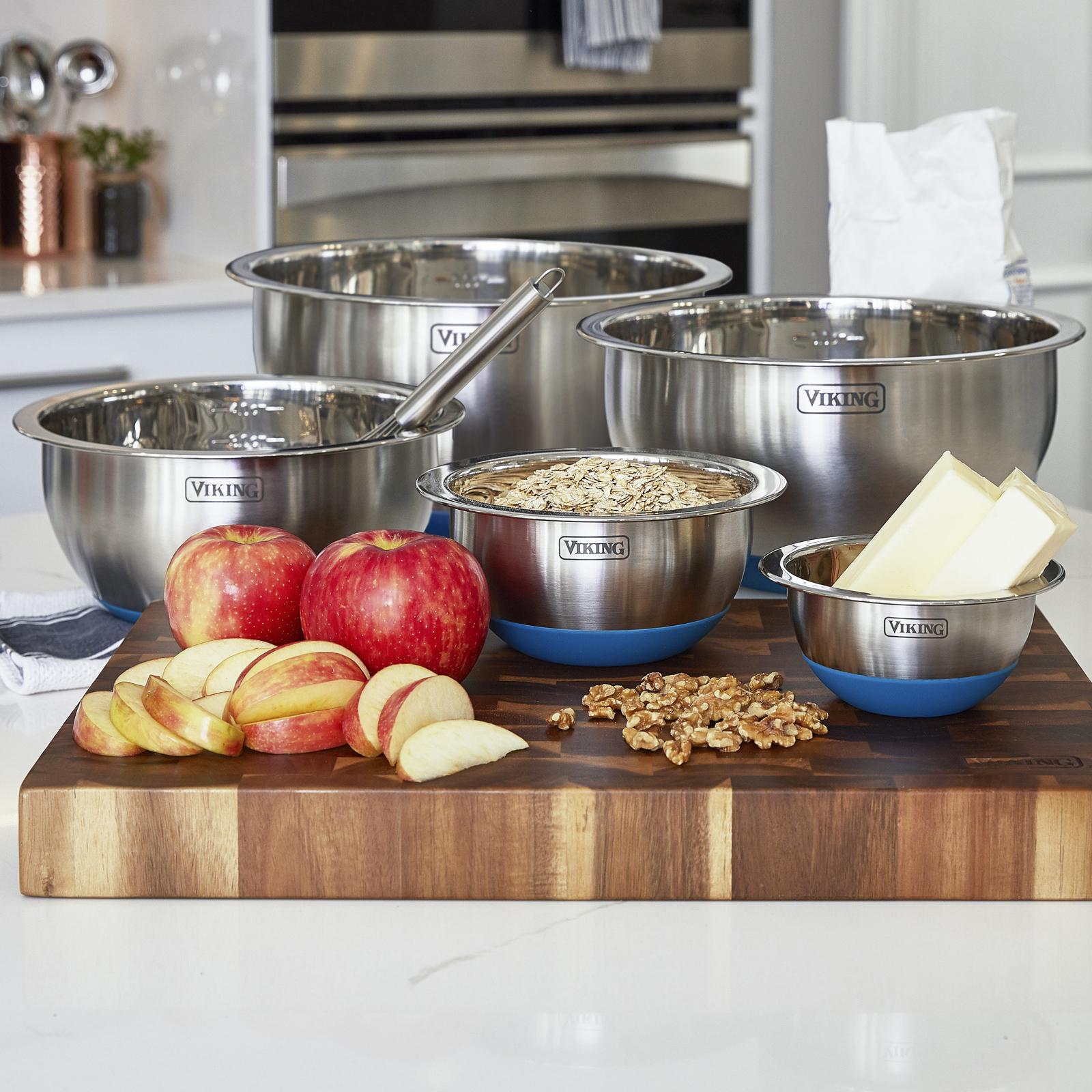 10-Piece Stainless Steel Mixing Bowl Set