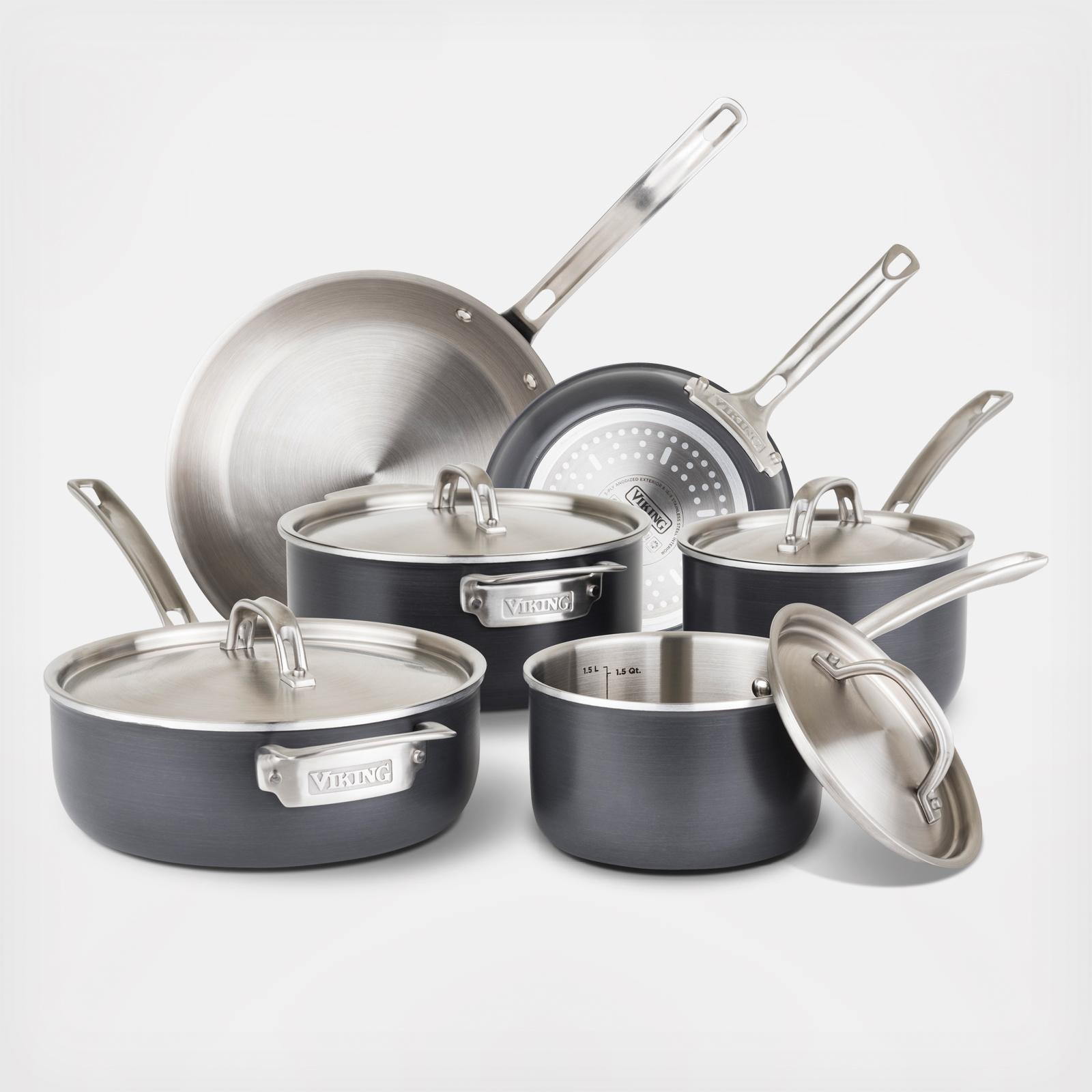 5-Ply Hard Anodized 10-Piece Cookware Set