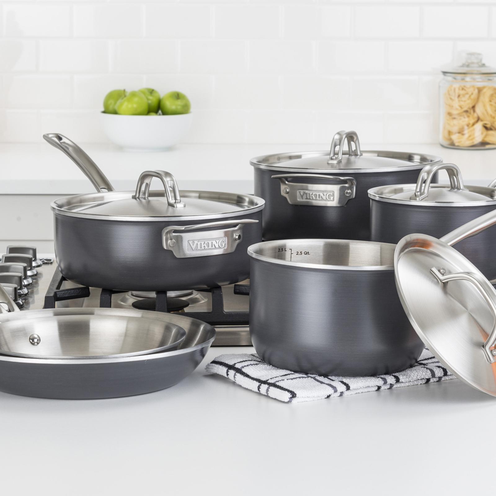 5-Ply Hard Anodized 10-Piece Cookware Set