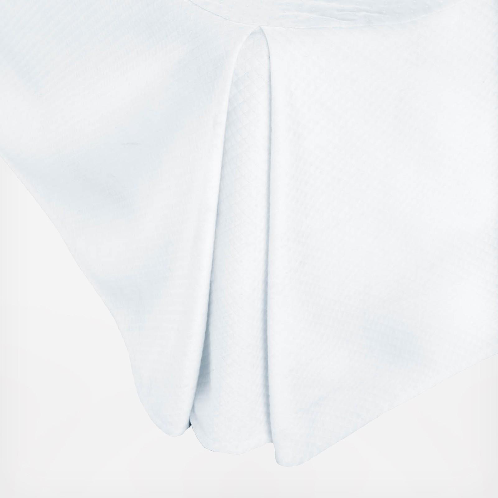 Matelasse Solid White 14-Inch Bed Skirt