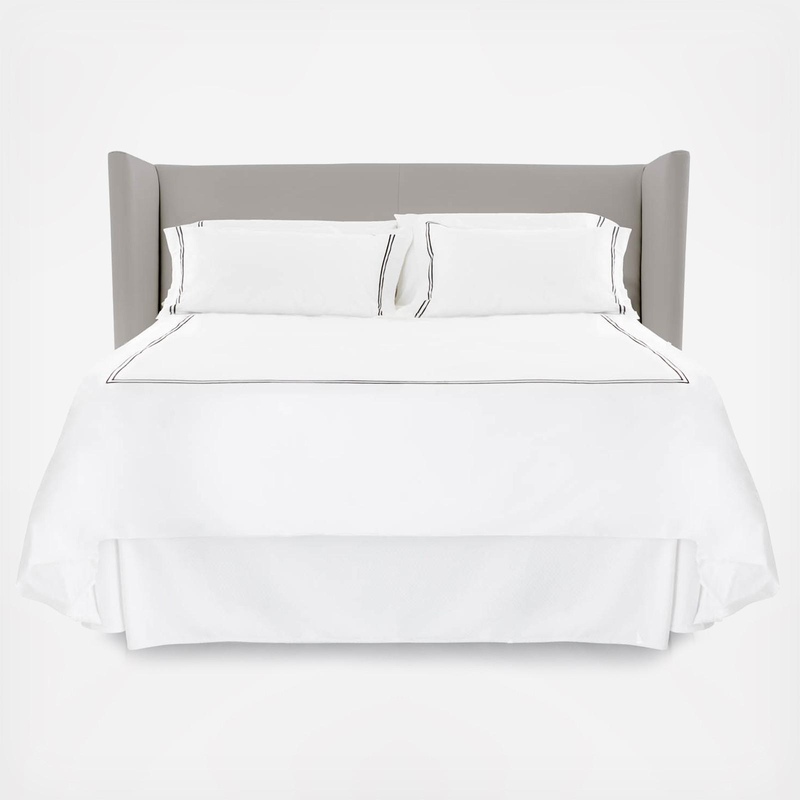 Matelasse Solid White 14-Inch Bed Skirt