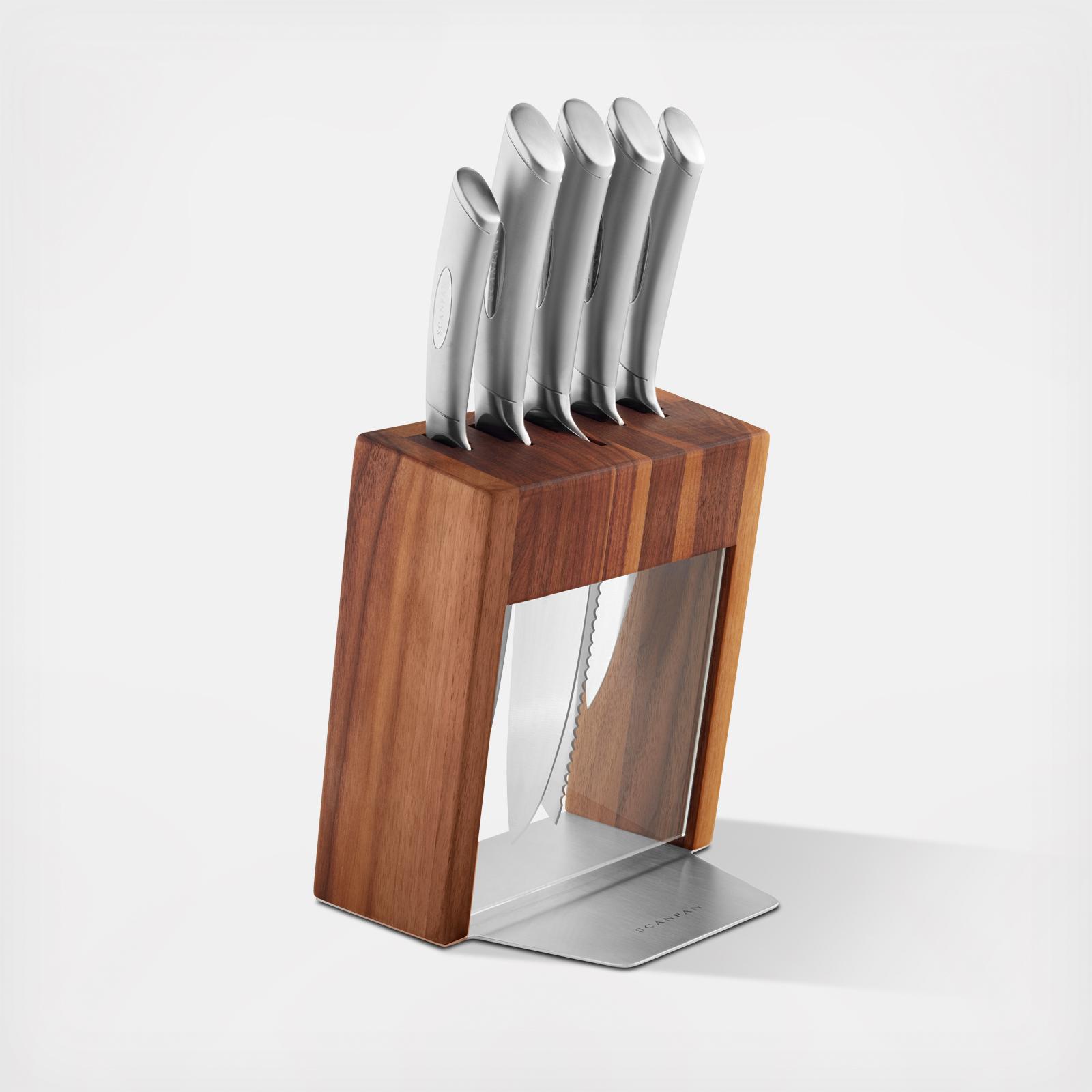 Classic 6-Piece Stainless Steel Knife Block Set