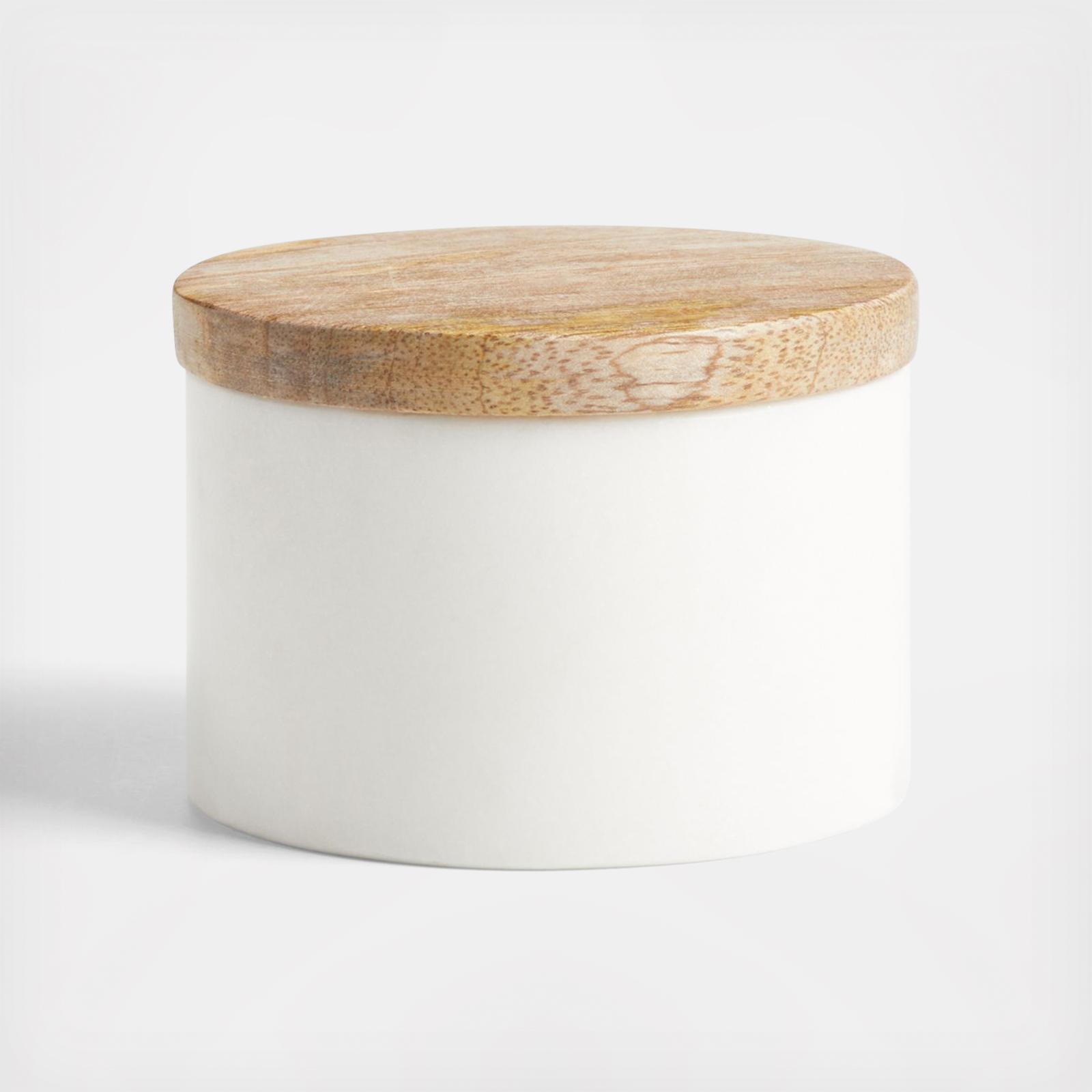 Wood & Marble Salt Cellar
