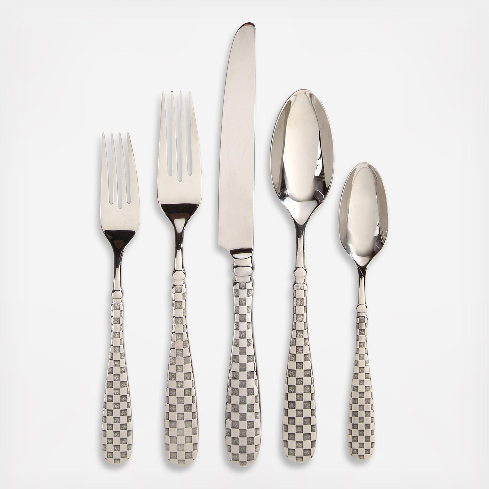 Check 5-Piece Flatware Set, Service For 1