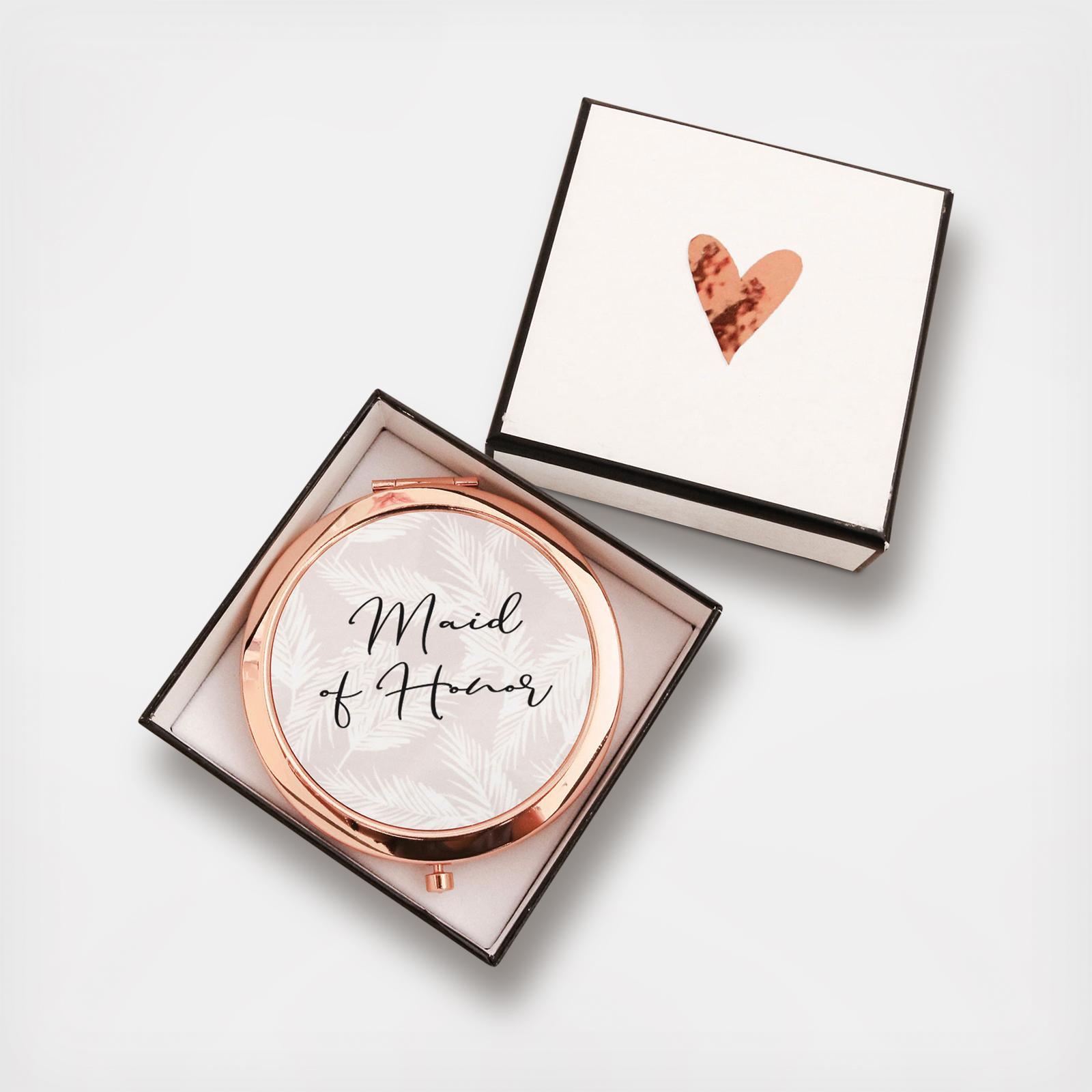 Bridal Party Palm Print Compact Mirror