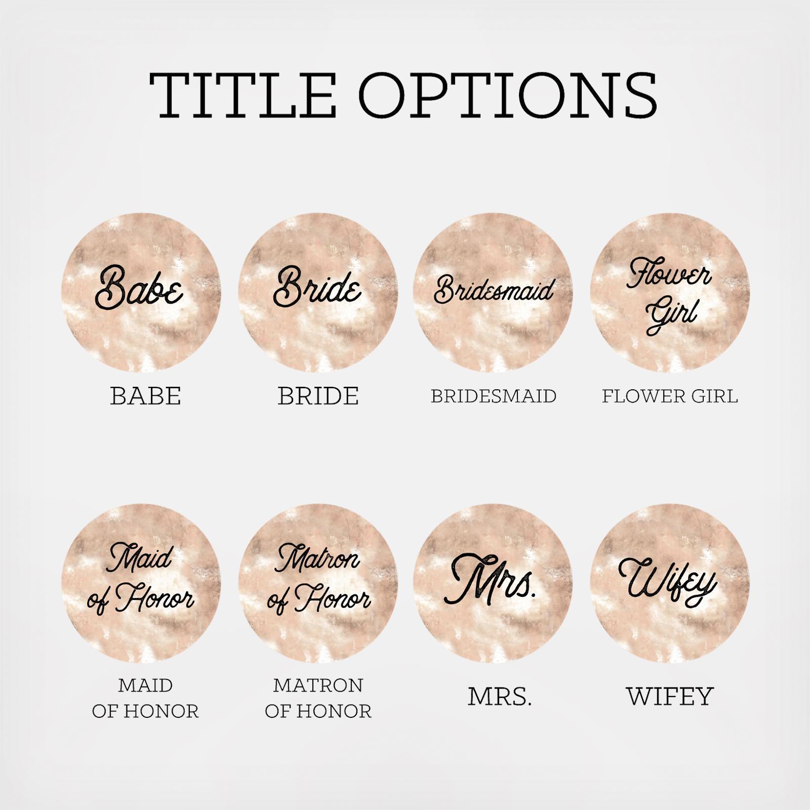Bridal Party Tie Dye Script Print Compact Mirror