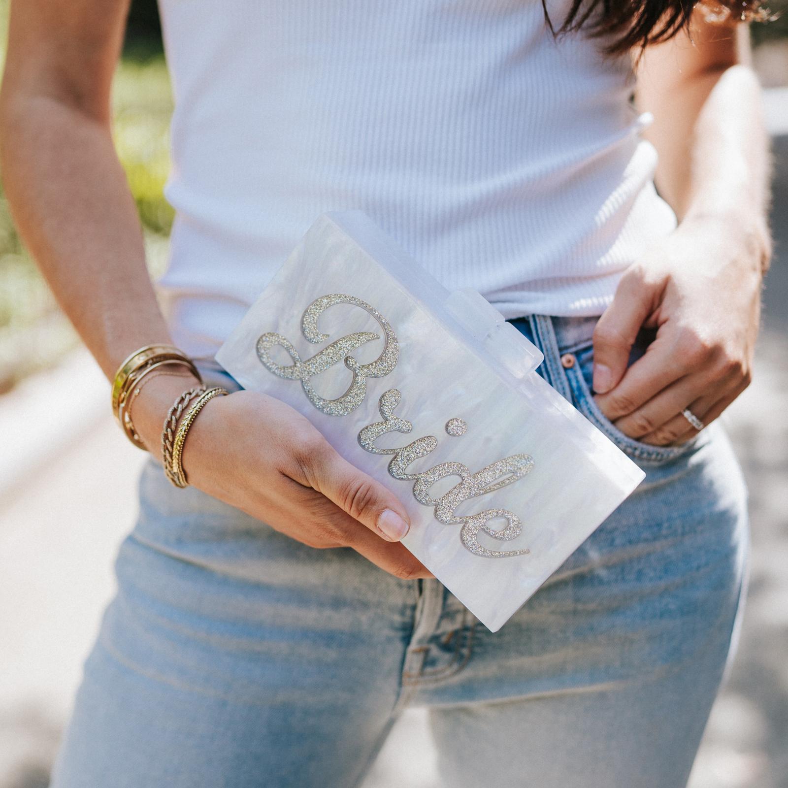 Bride To Be Pearl Acrylic Handbag