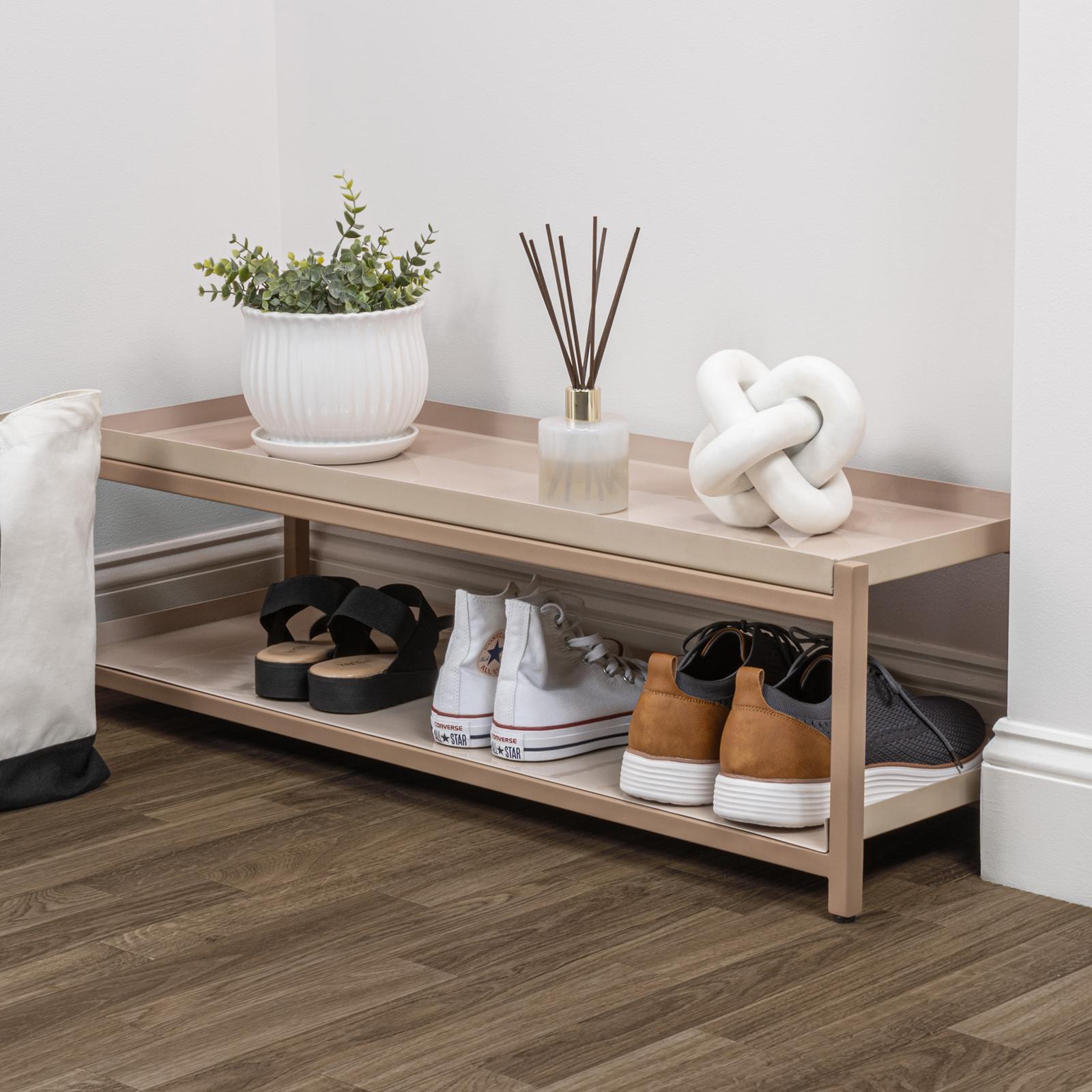 Industrial Compact 2-Tier Shoe Rack