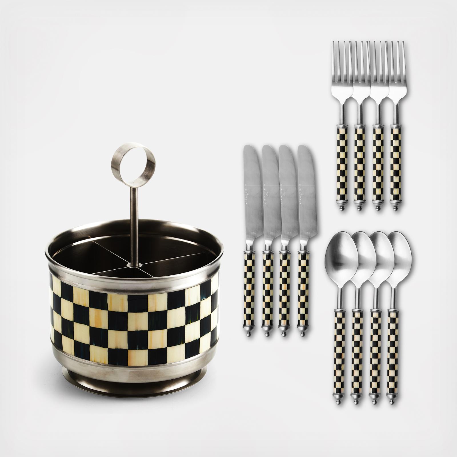 Courtly Check Supper Club 4-Piece Flatware Set
