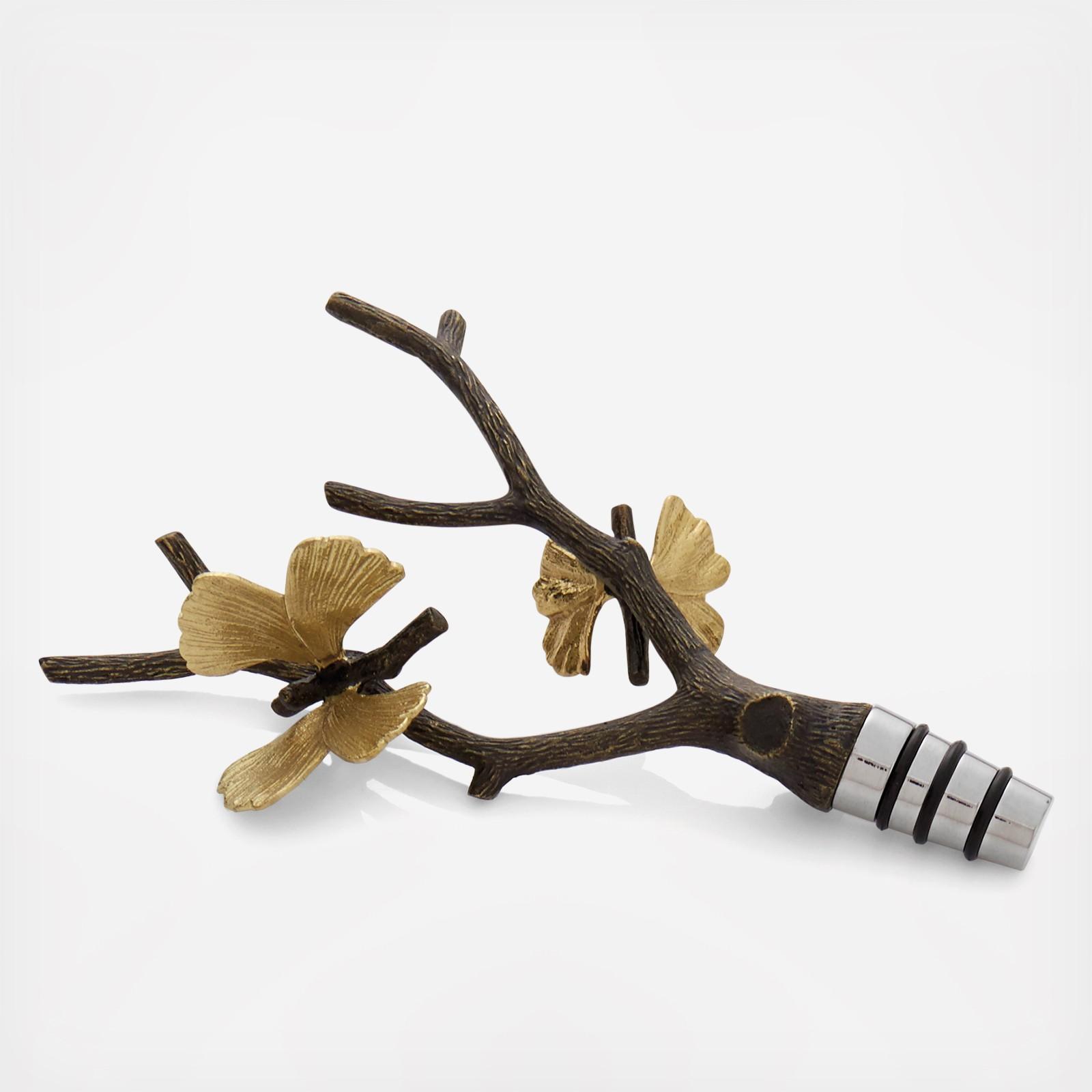 Butterfly Ginkgo Wine Stopper