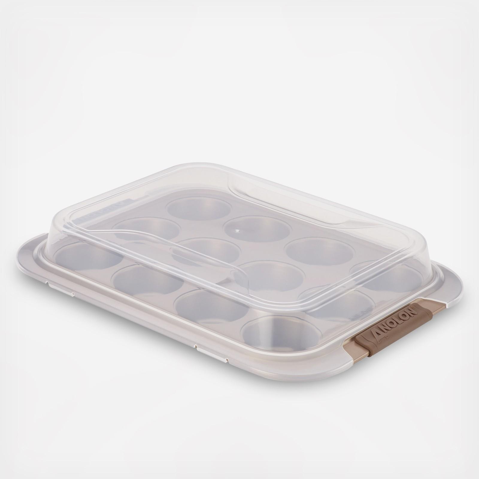 Advanced Bronze Nonstick 12-Cup Covered Muffin Pan