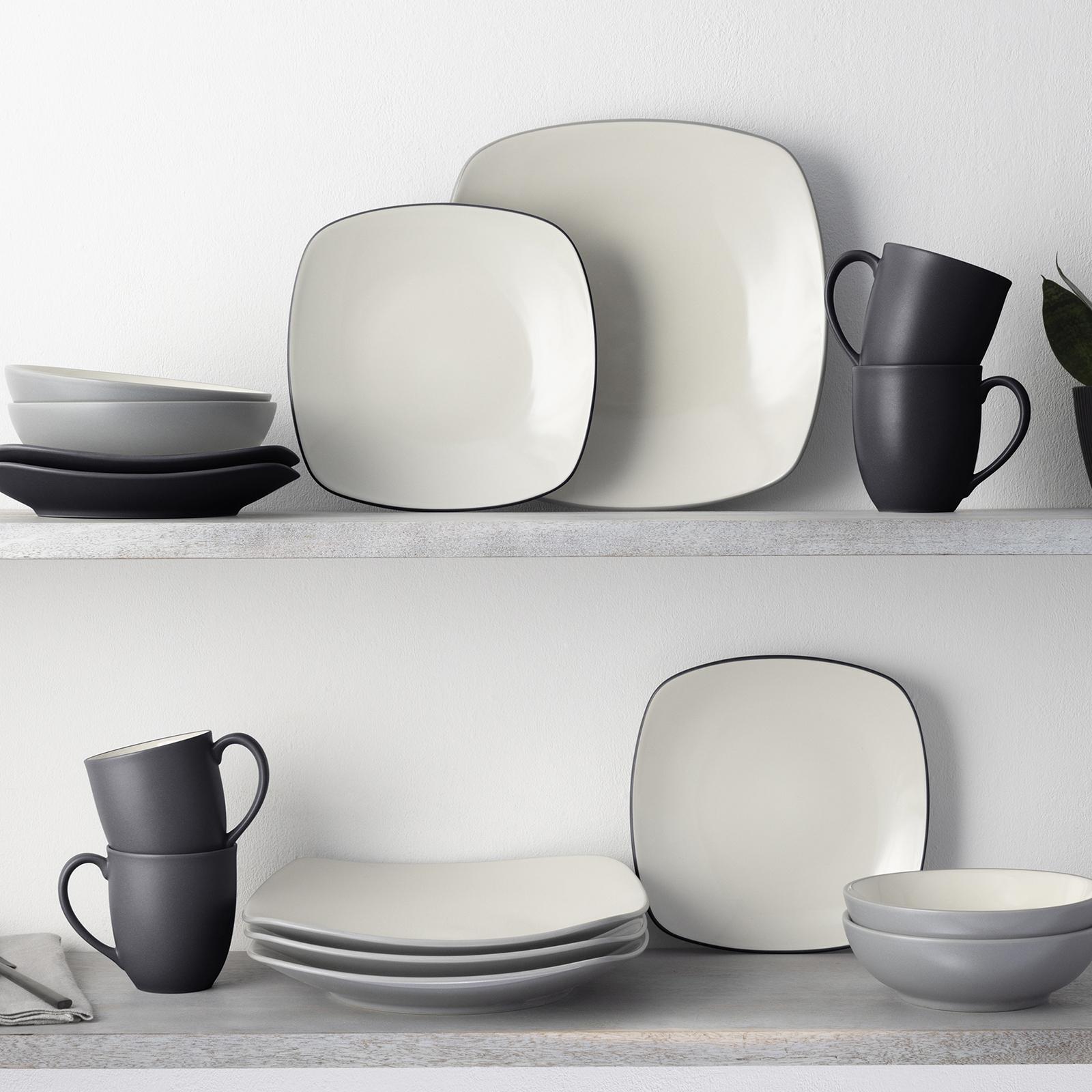 Colorwave Square 16-Piece Dinnerware Set, Service for 4