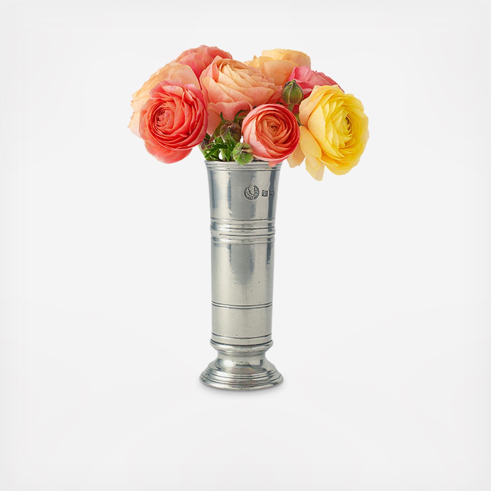 Footed Cylinder Vase
