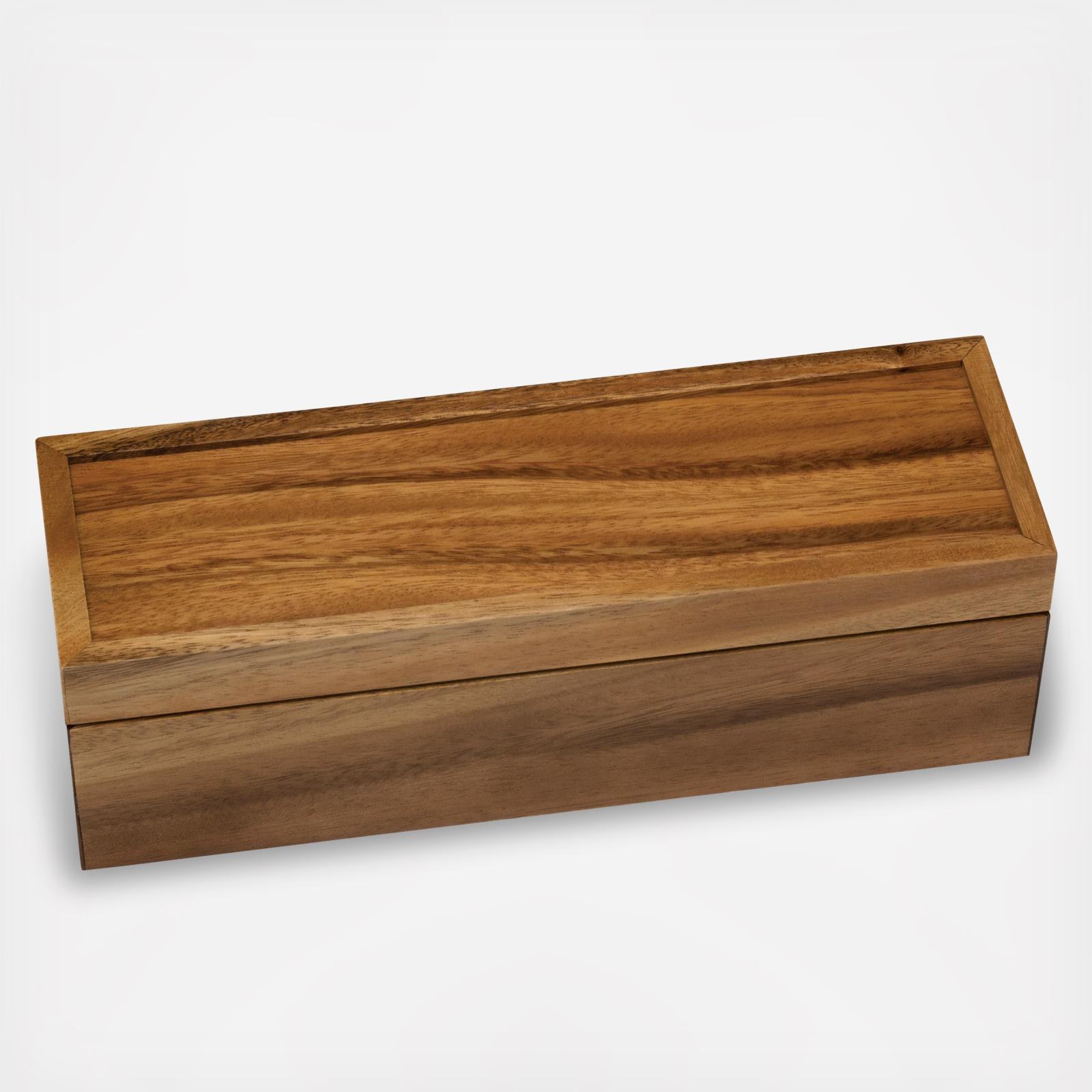 Acacia 4-Section Tea Box