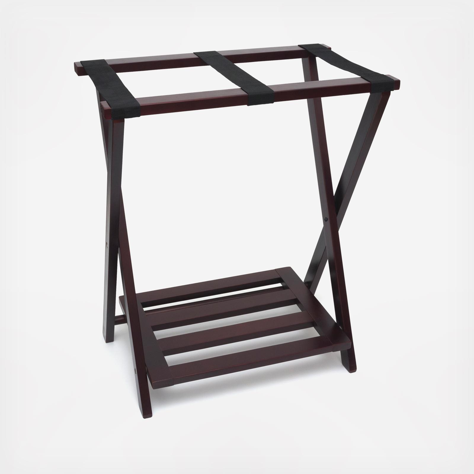 Luggage Rack with Shoe Shelf