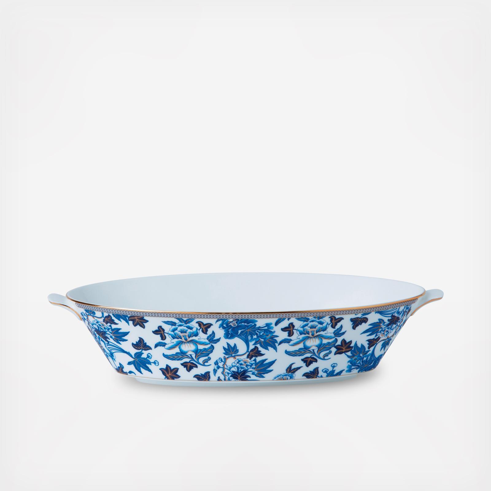 Hibiscus Oval Serving Bowl