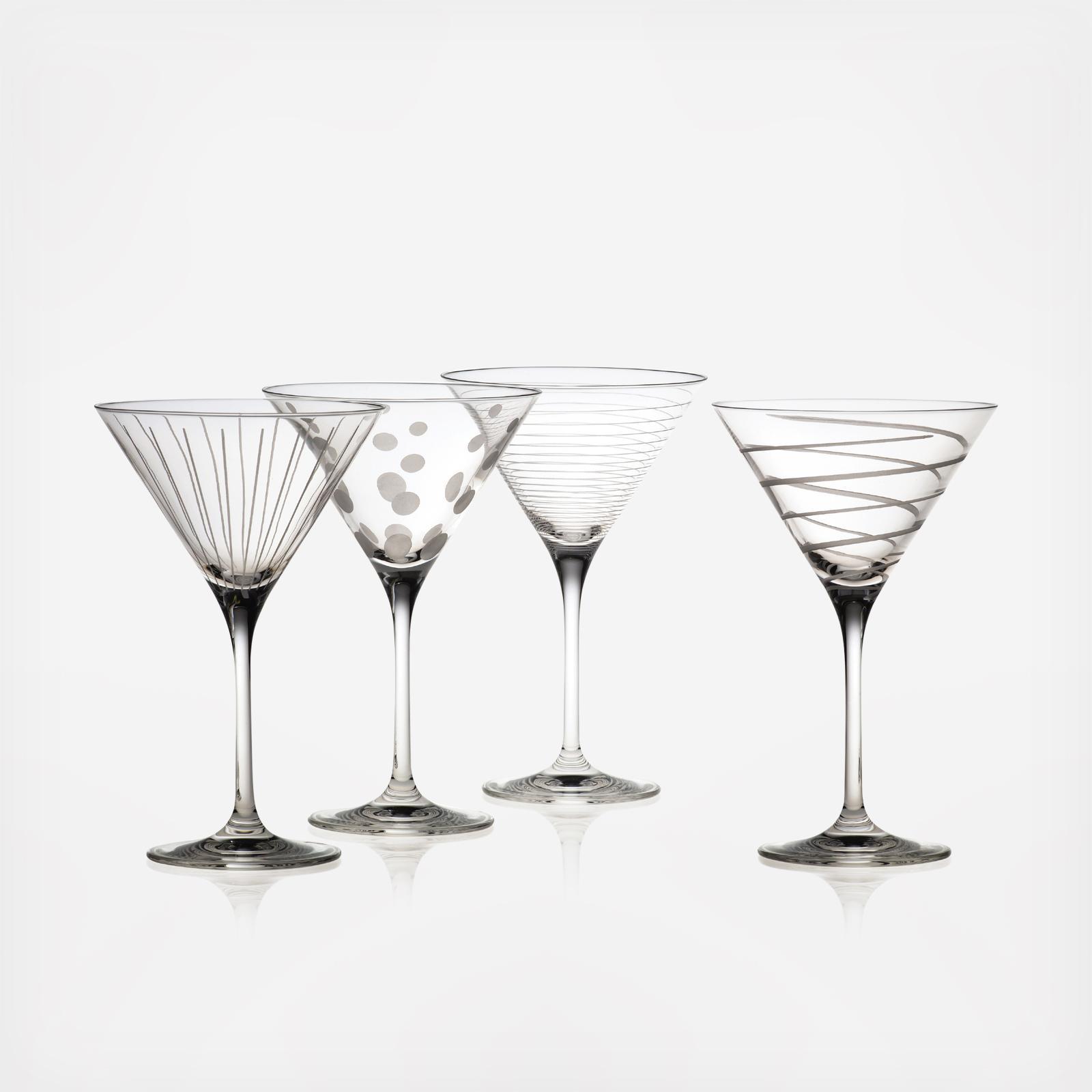 Cheers Martini Glass, Set of 4