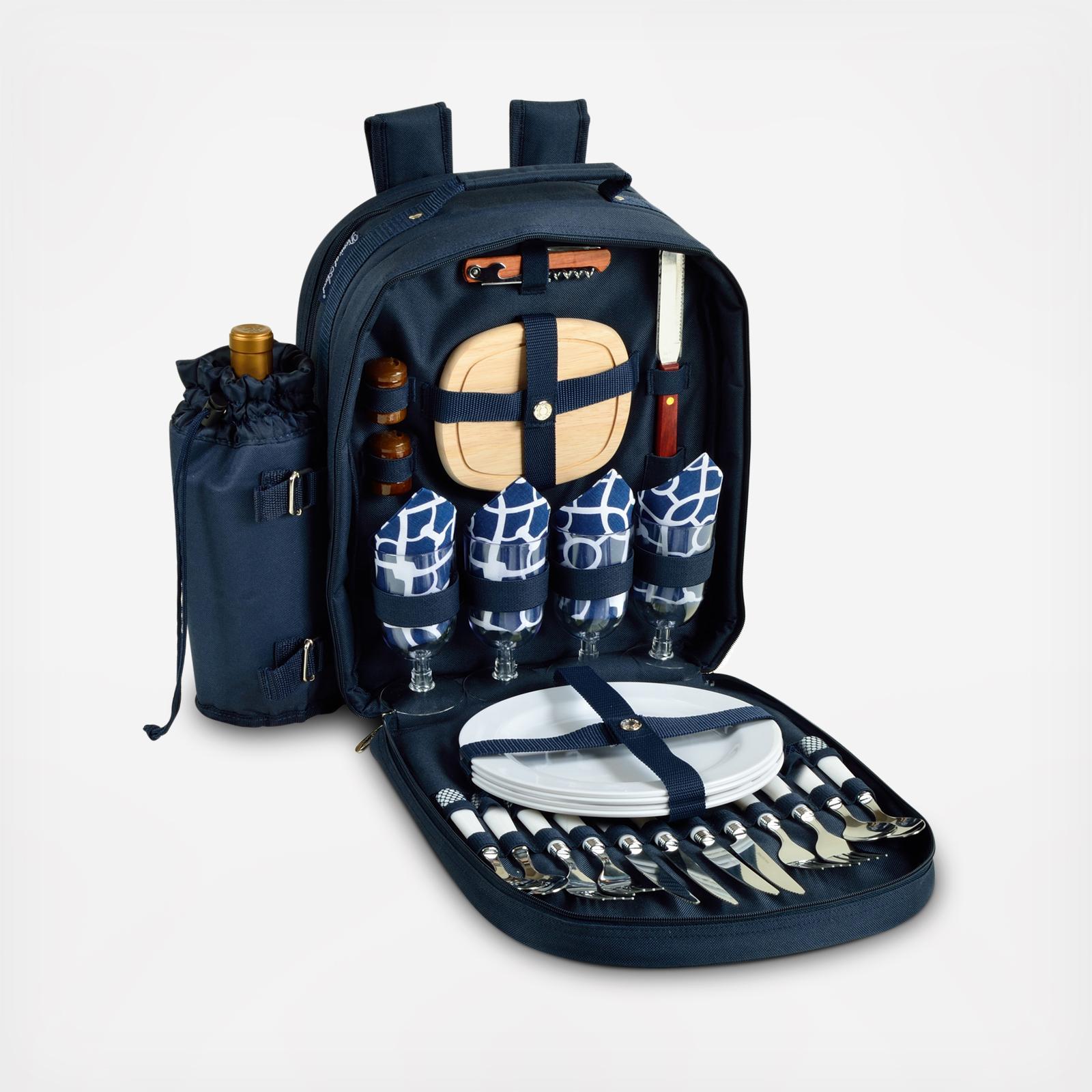4-Person Equipped Picnic Backpack