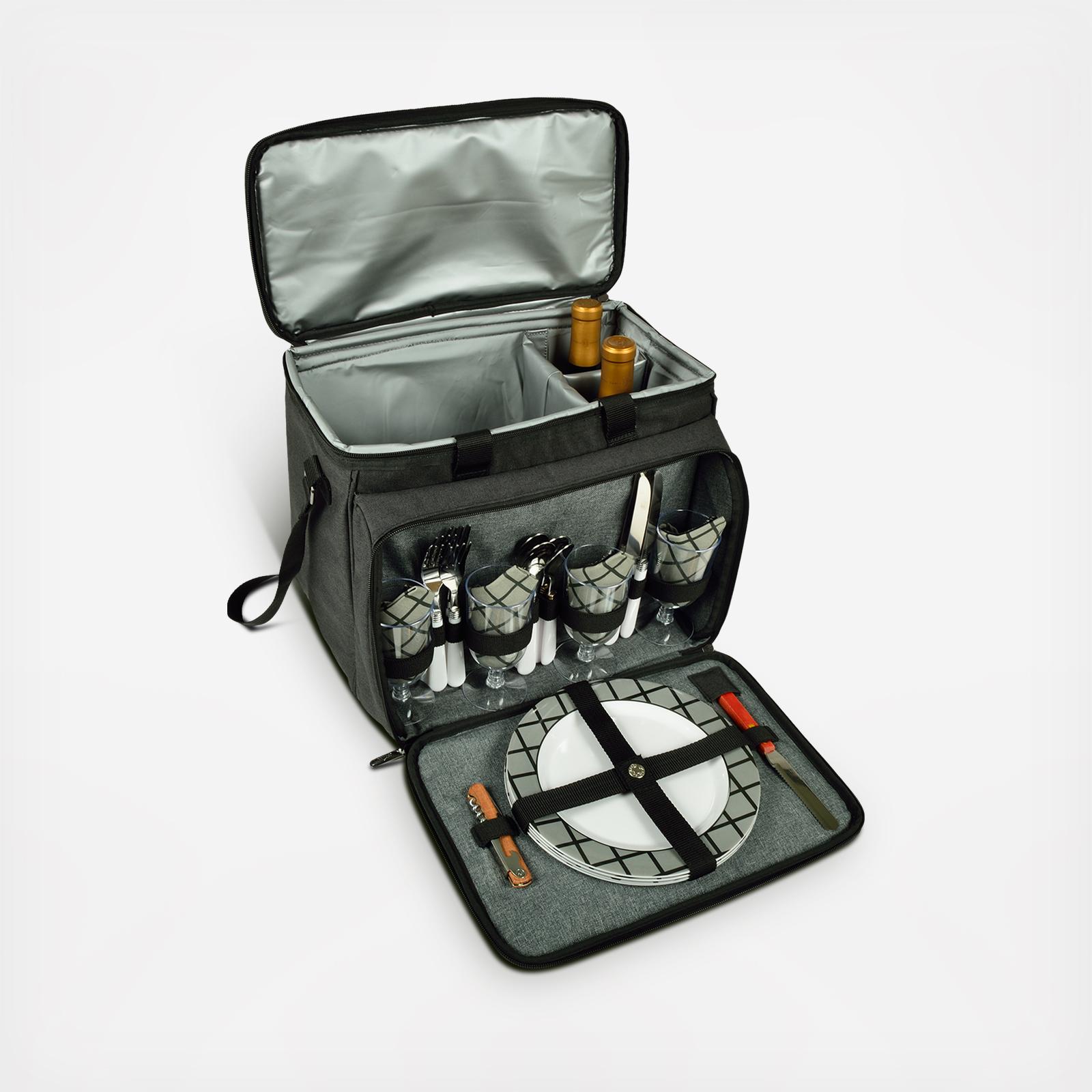 4-Person Equipped Insulated Picnic Set