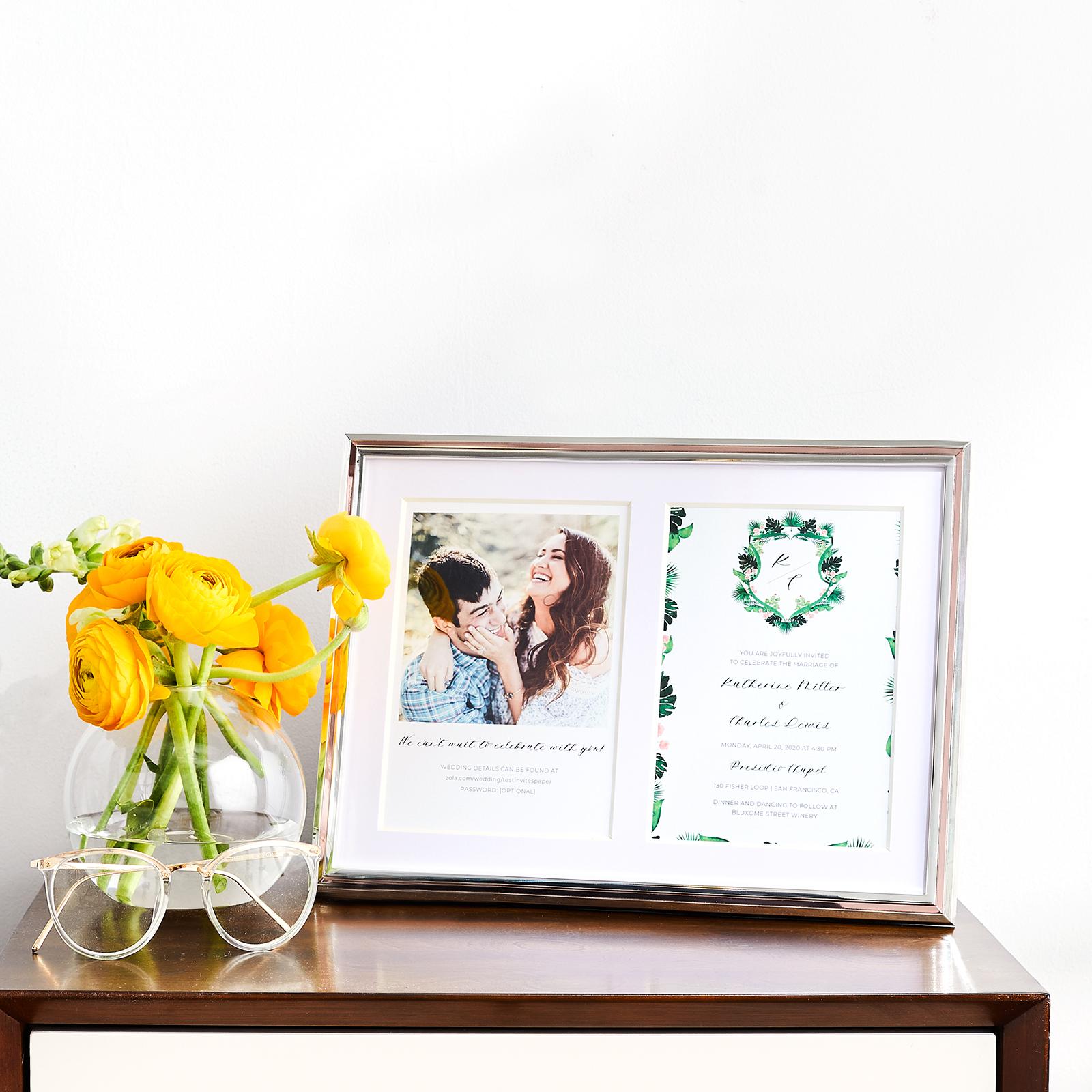 Rosy Glow Double Invitation Frame