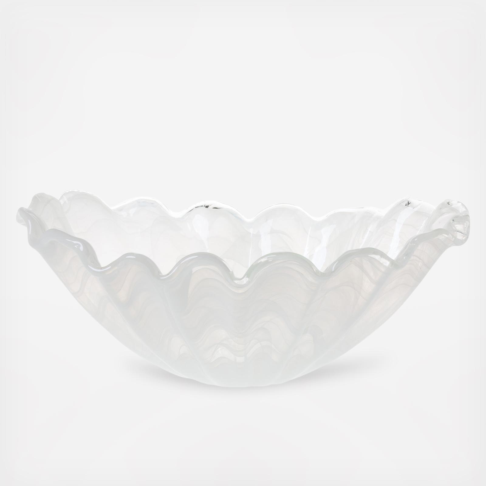 Onda Glass Centerpiece Bowl