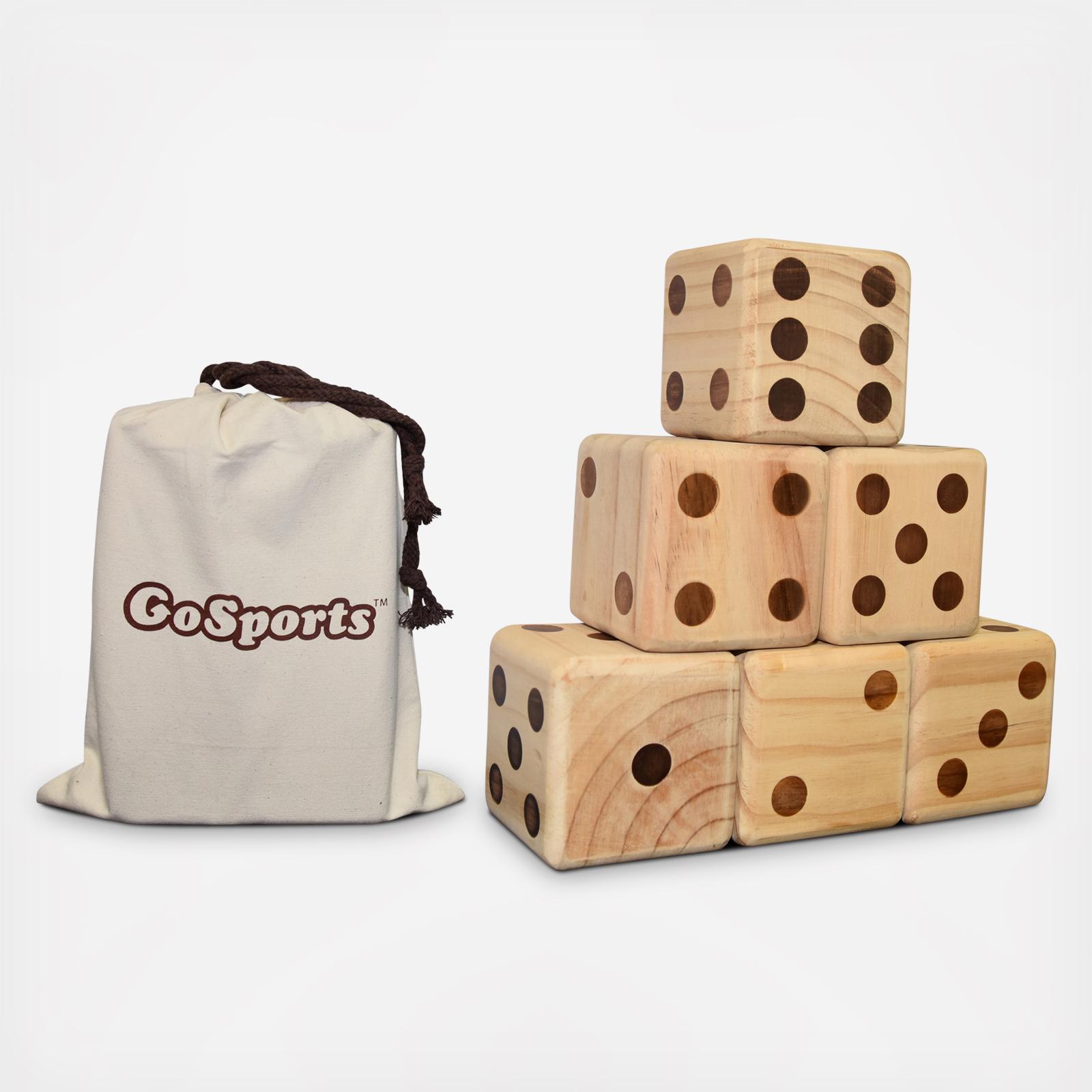 Giant Wooden Playing Dice Set
