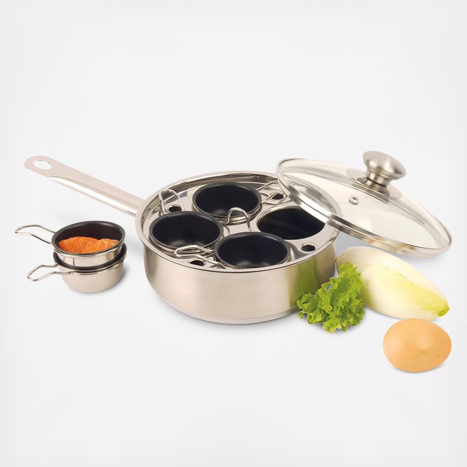 Resto Stainless Steel Egg Poacher, 4-cup