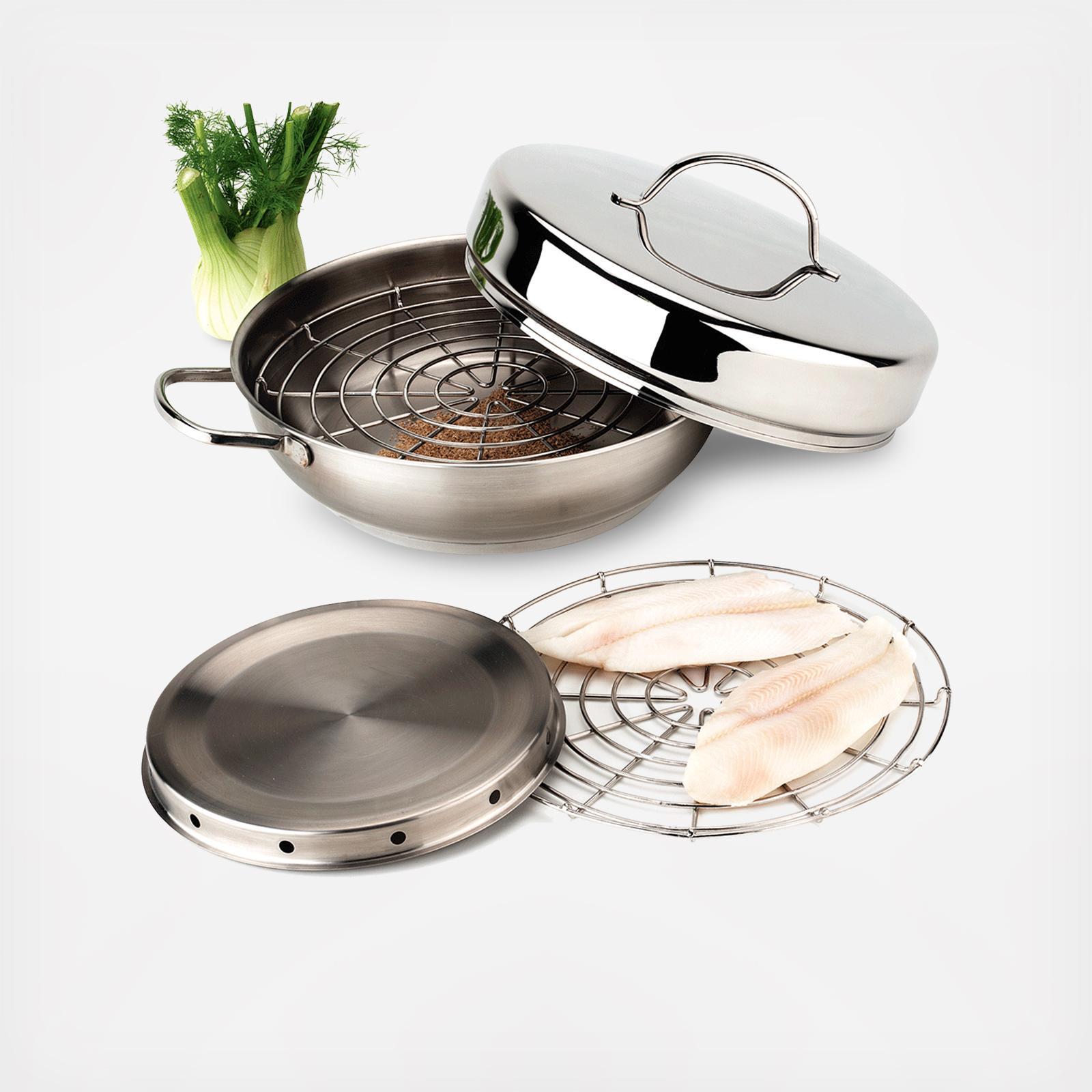 Resto Stainless Steel 4-Piece Stovetop Smoker Set