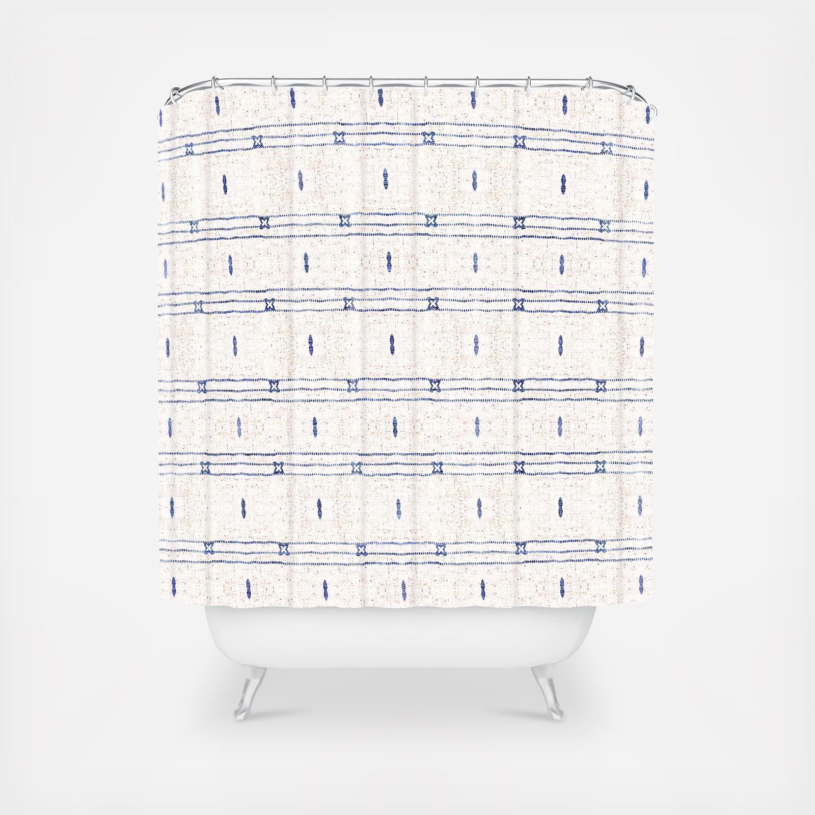 French Linen Stripe Shower Curtain