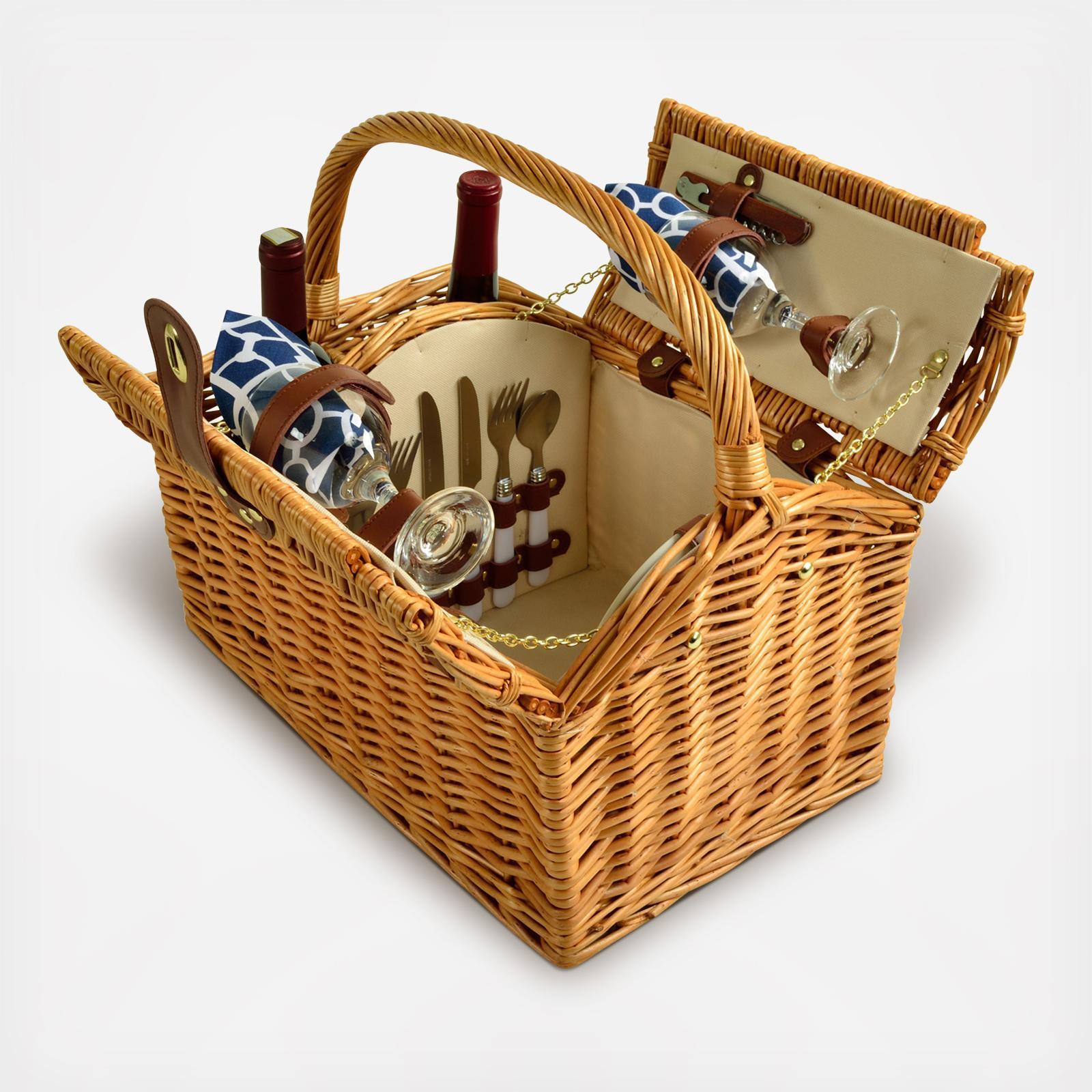 2-Person Willow Picnic Hamper