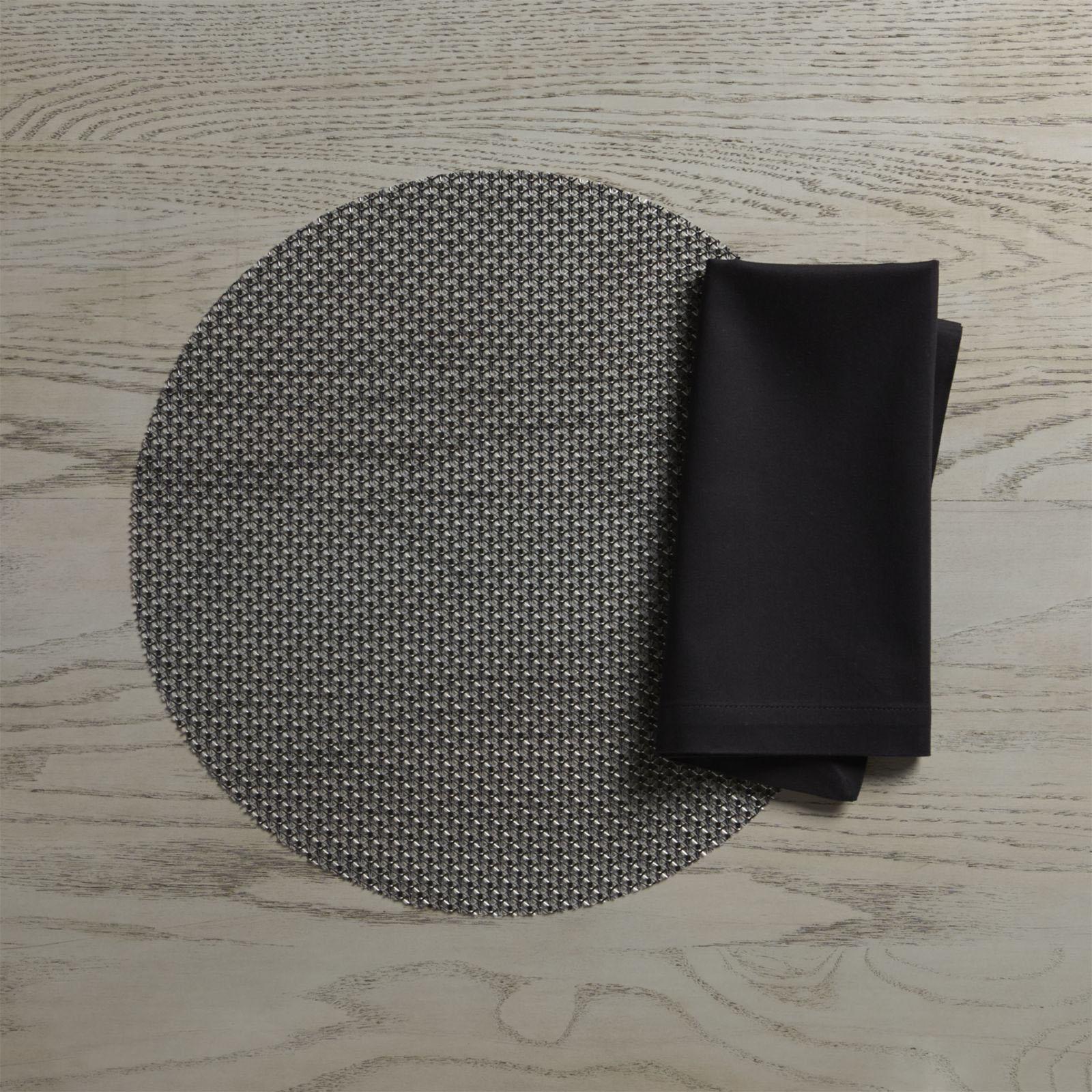 Knitty Vinyl Round Placemat, Set of 4