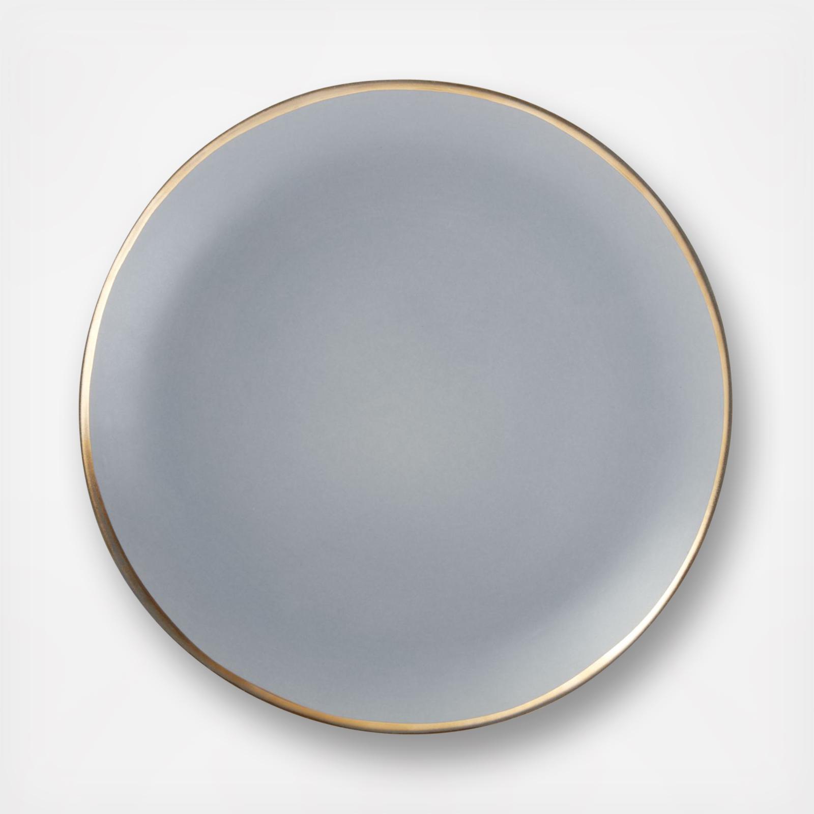 Addison Grey Gold Rim Dinner Plate, Set of 4