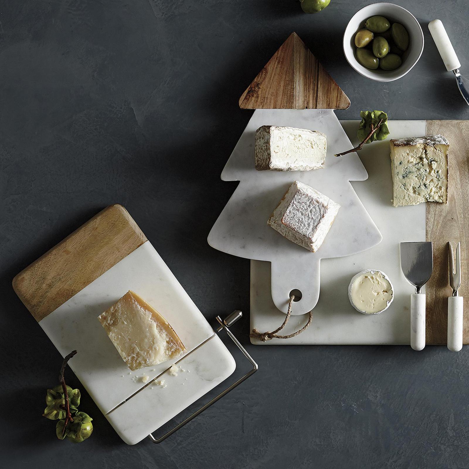 3-Piece Marble Handled Cheese Knife Set