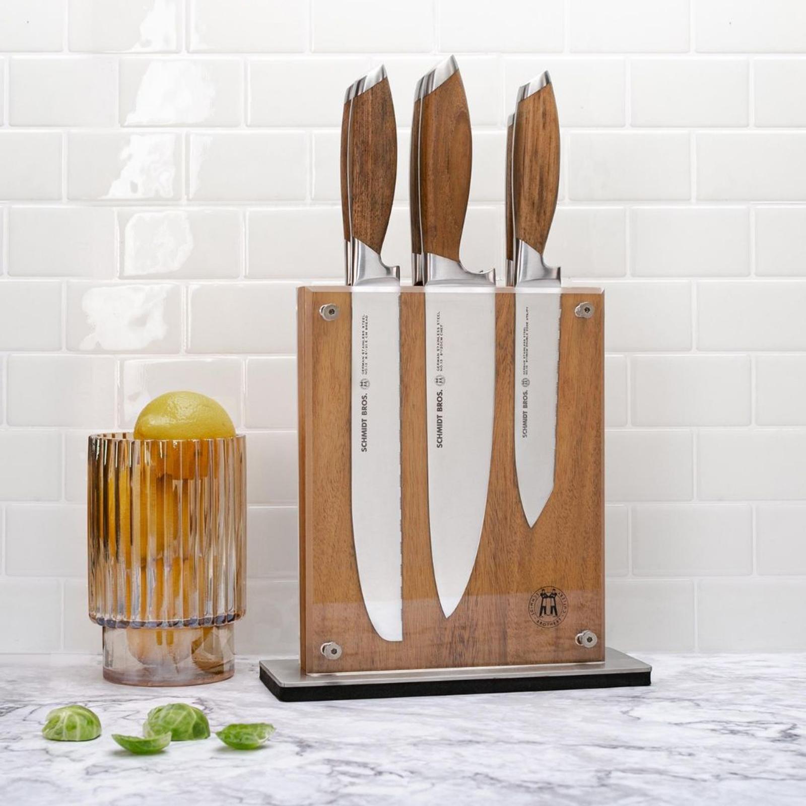 Bonded Teak 7-Piece Knife Block Set