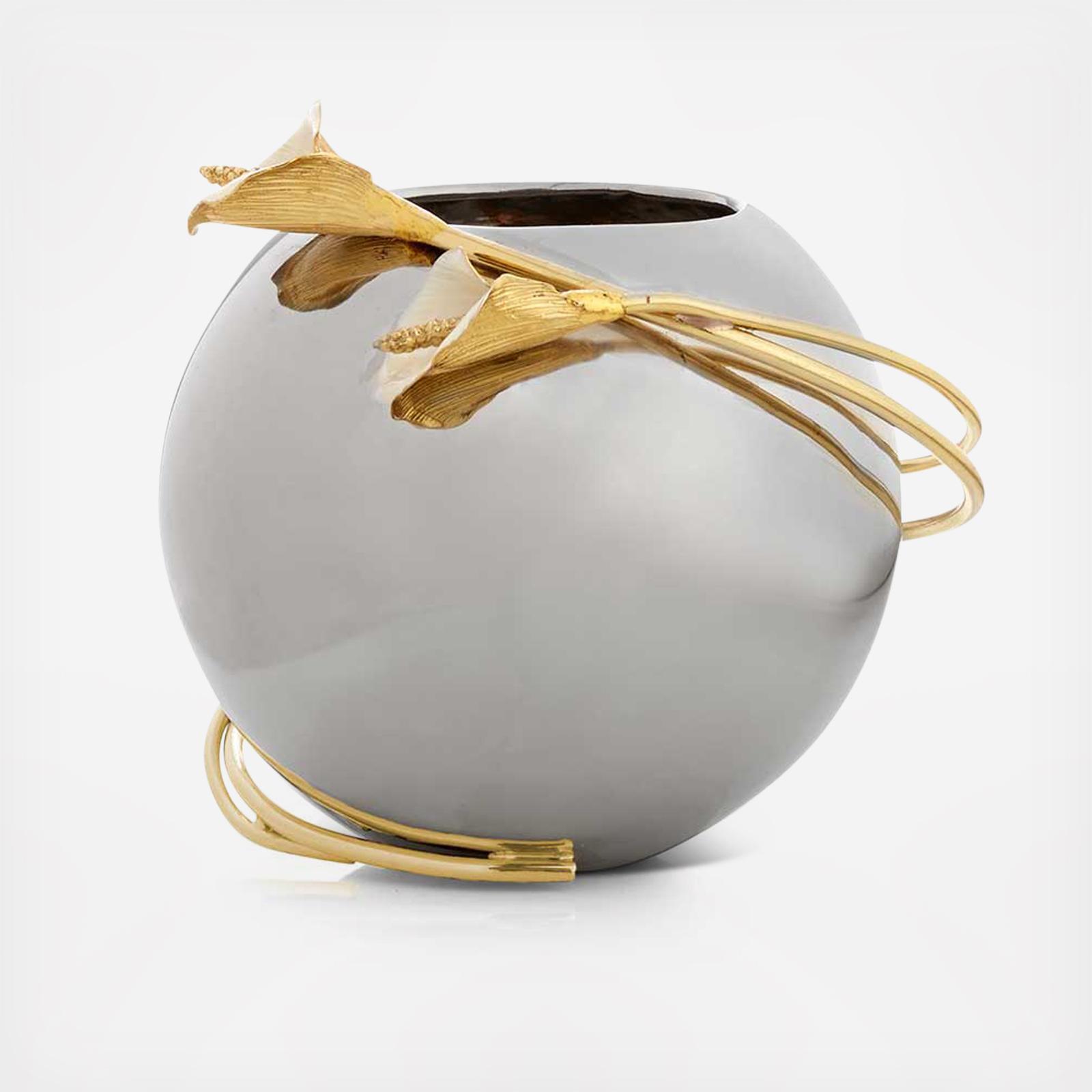 Calla Lily Rose Bowl Vase