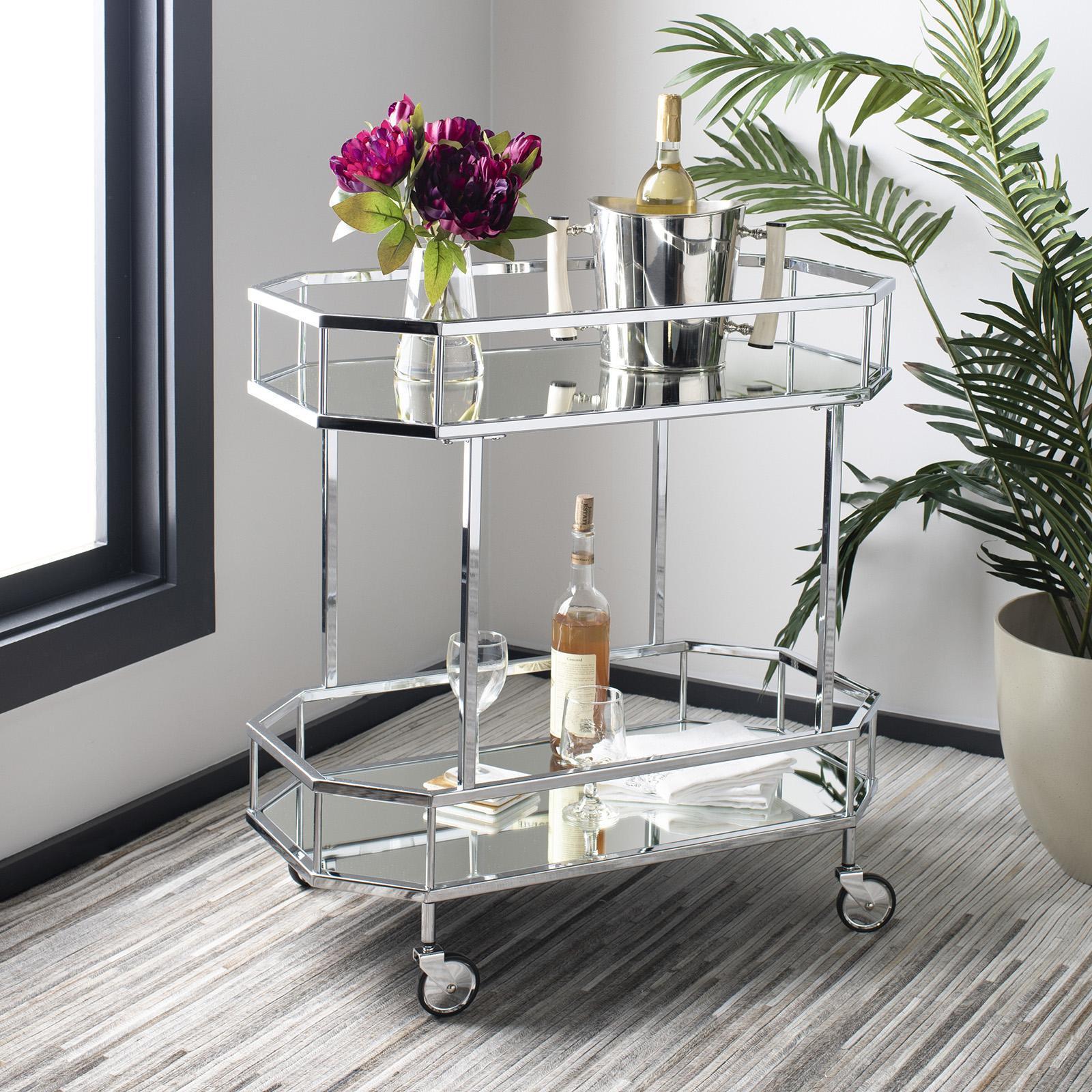 Silva 2-Tier Octagon Bar Cart