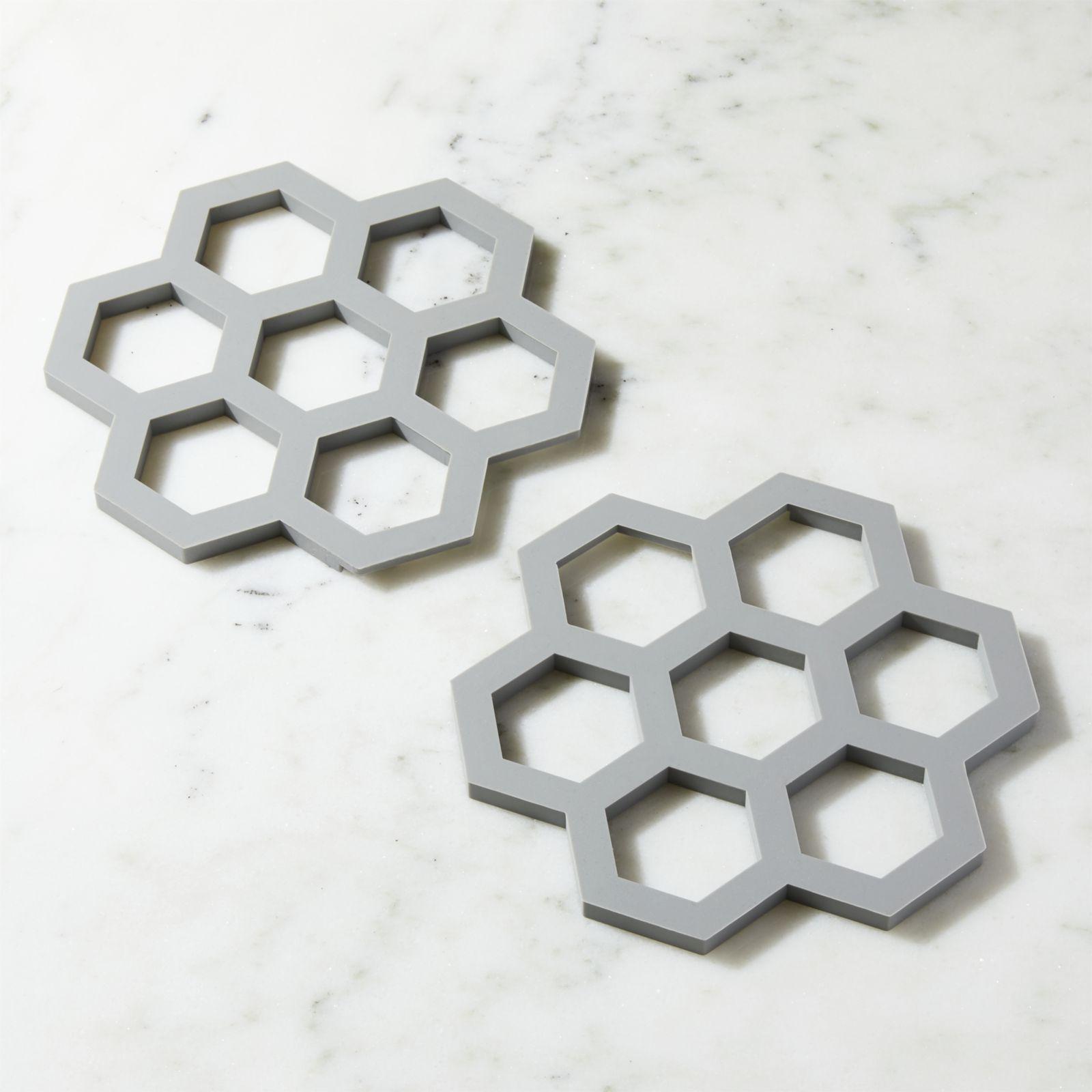Interlocking Silicone Trivets, Set of 2