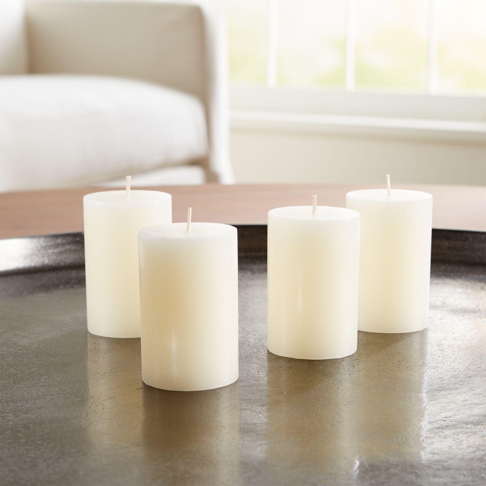 2âx3â Pillar Candles, Set of 4