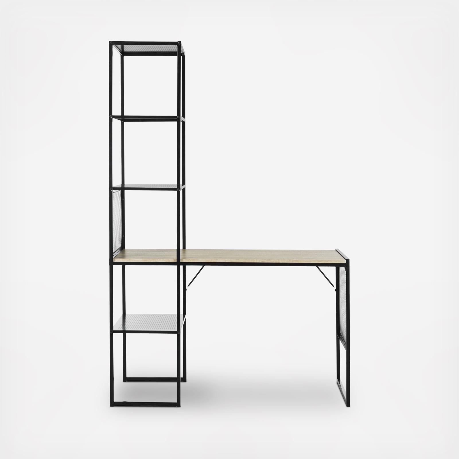 Aba Corner Writing Desk with Storage
