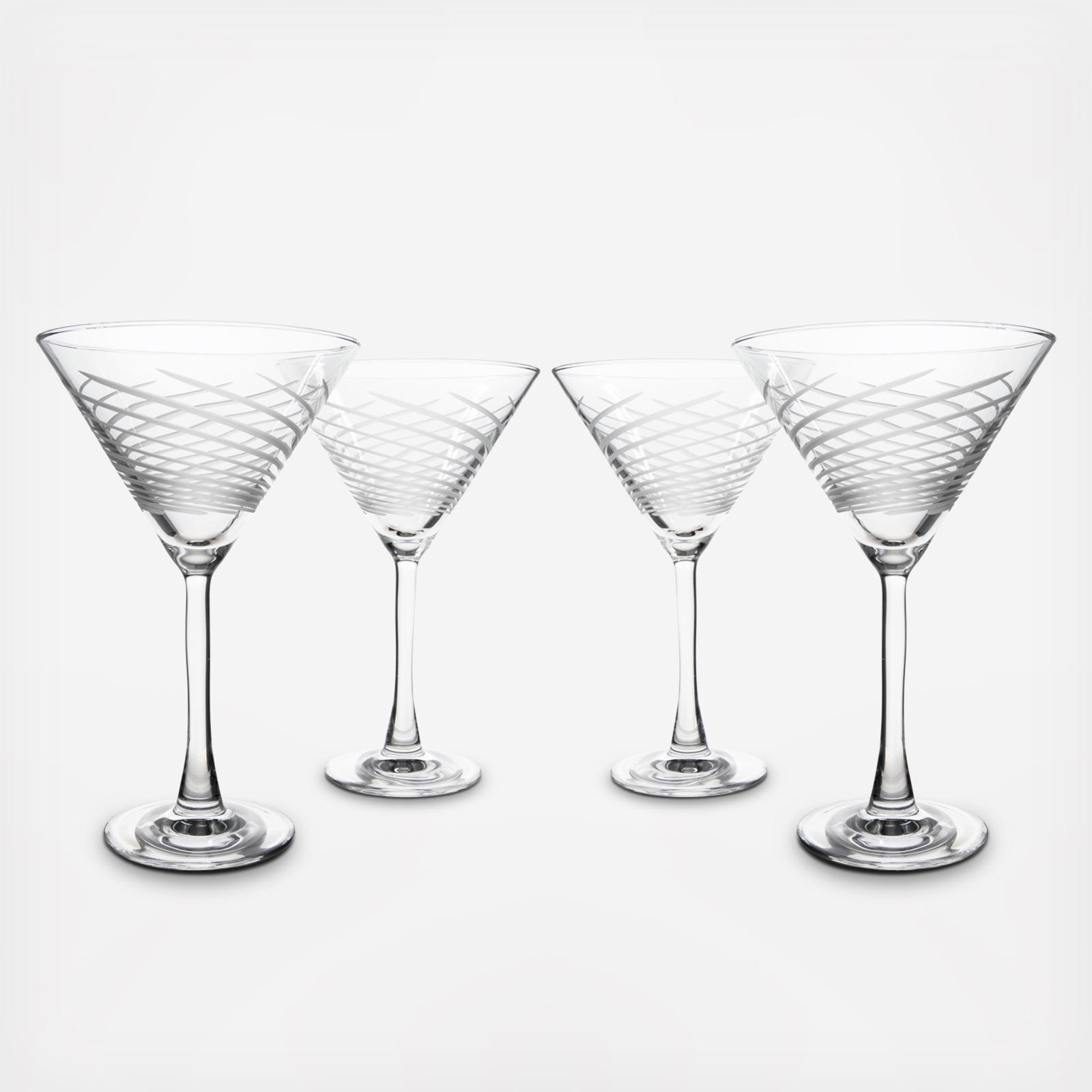 Cyclone Martini Glass, Set of 4