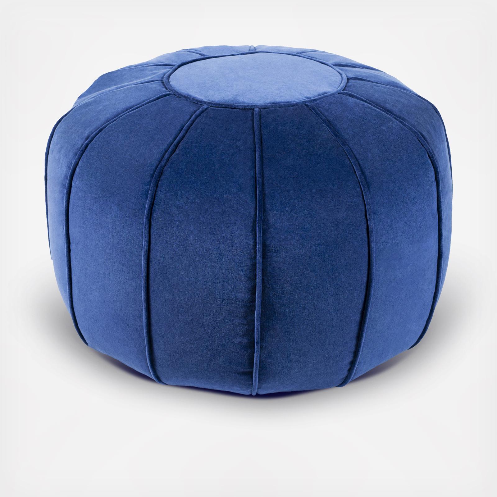 Cotton Velvet Pouf