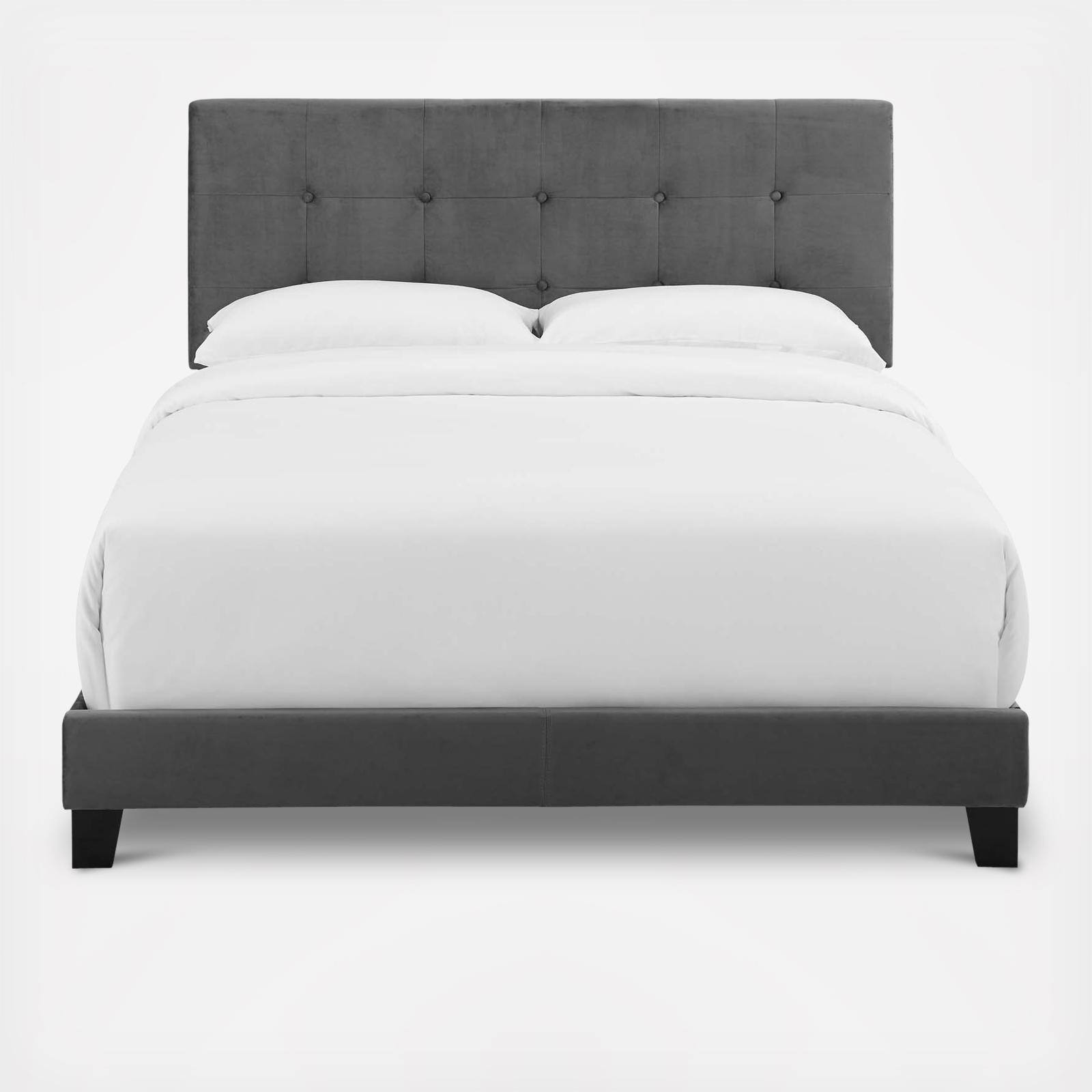 Amira Upholstered Velvet Bed