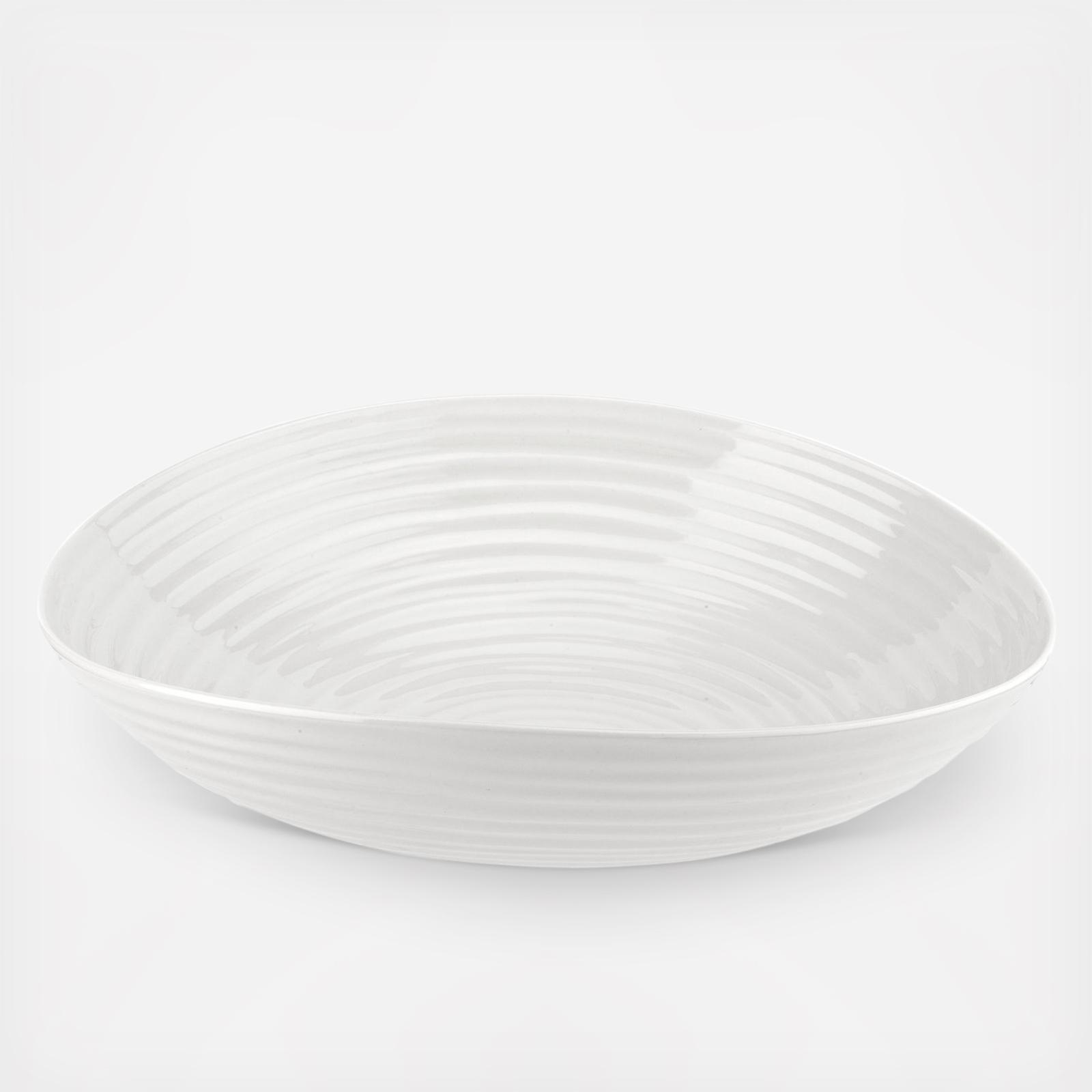 White Pasta Serving Bowl