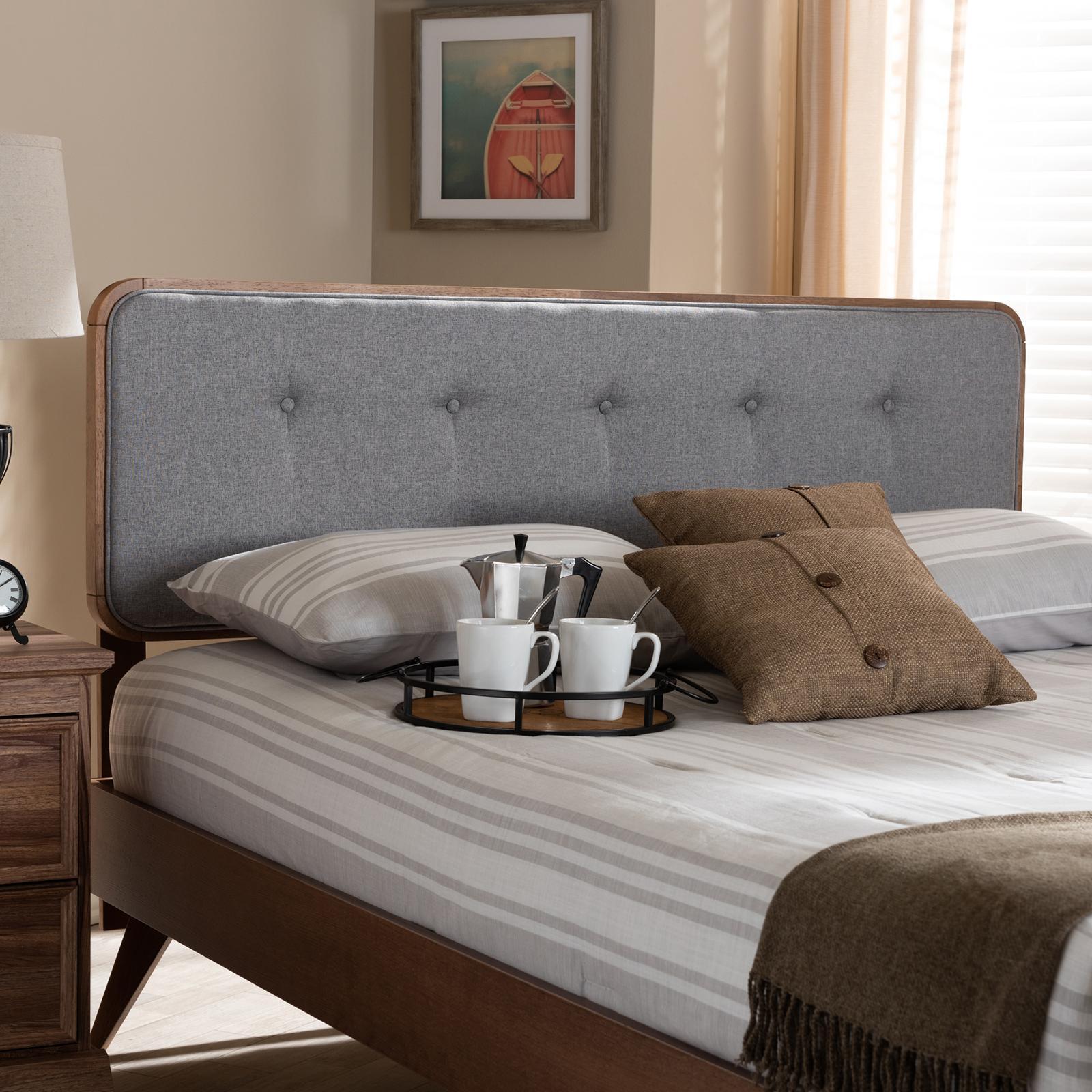 Palina Mid-Century Modern Upholstered Headboard