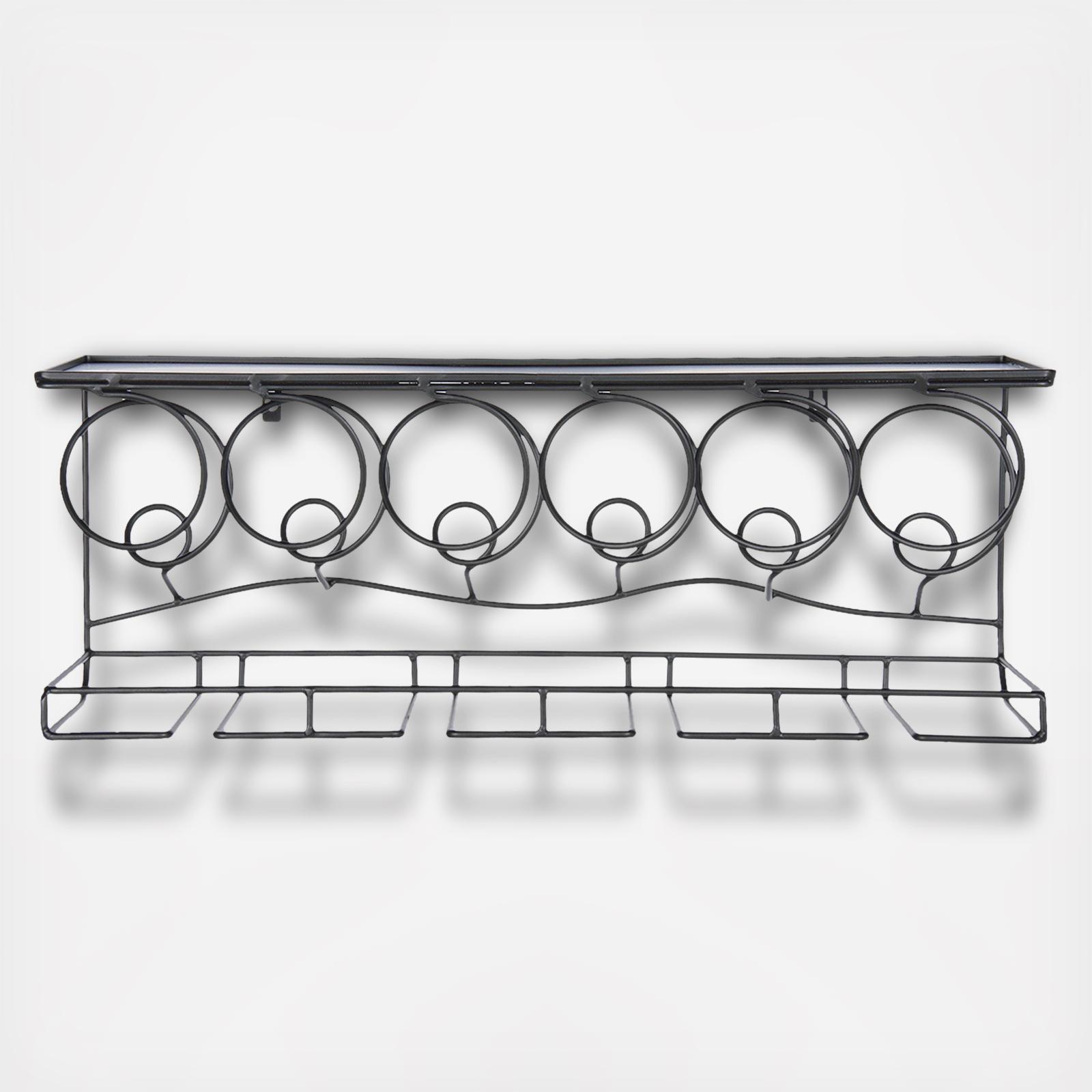 Wine Bar Stemware & Bottle Wall Rack