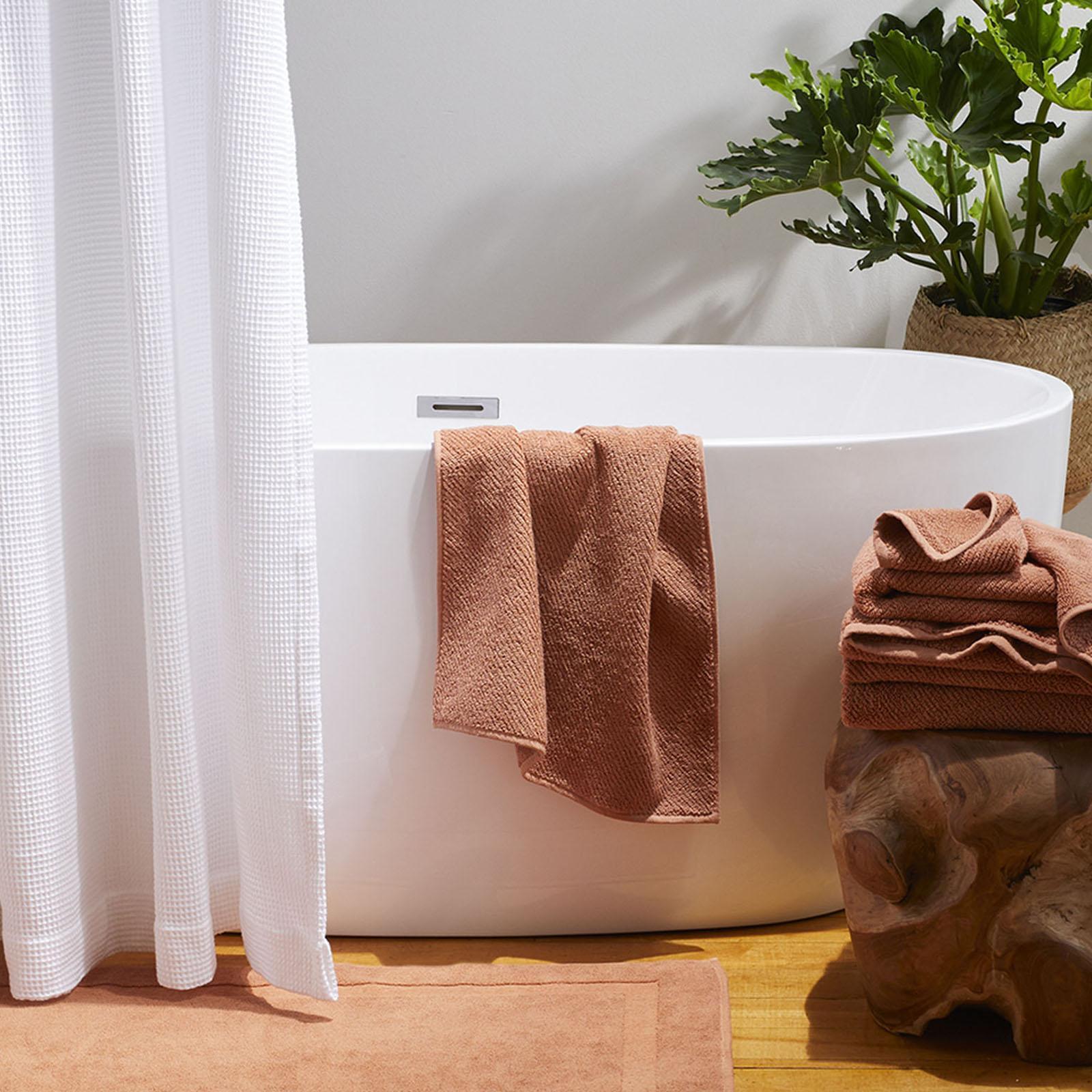 Waffle Organic Shower Curtain