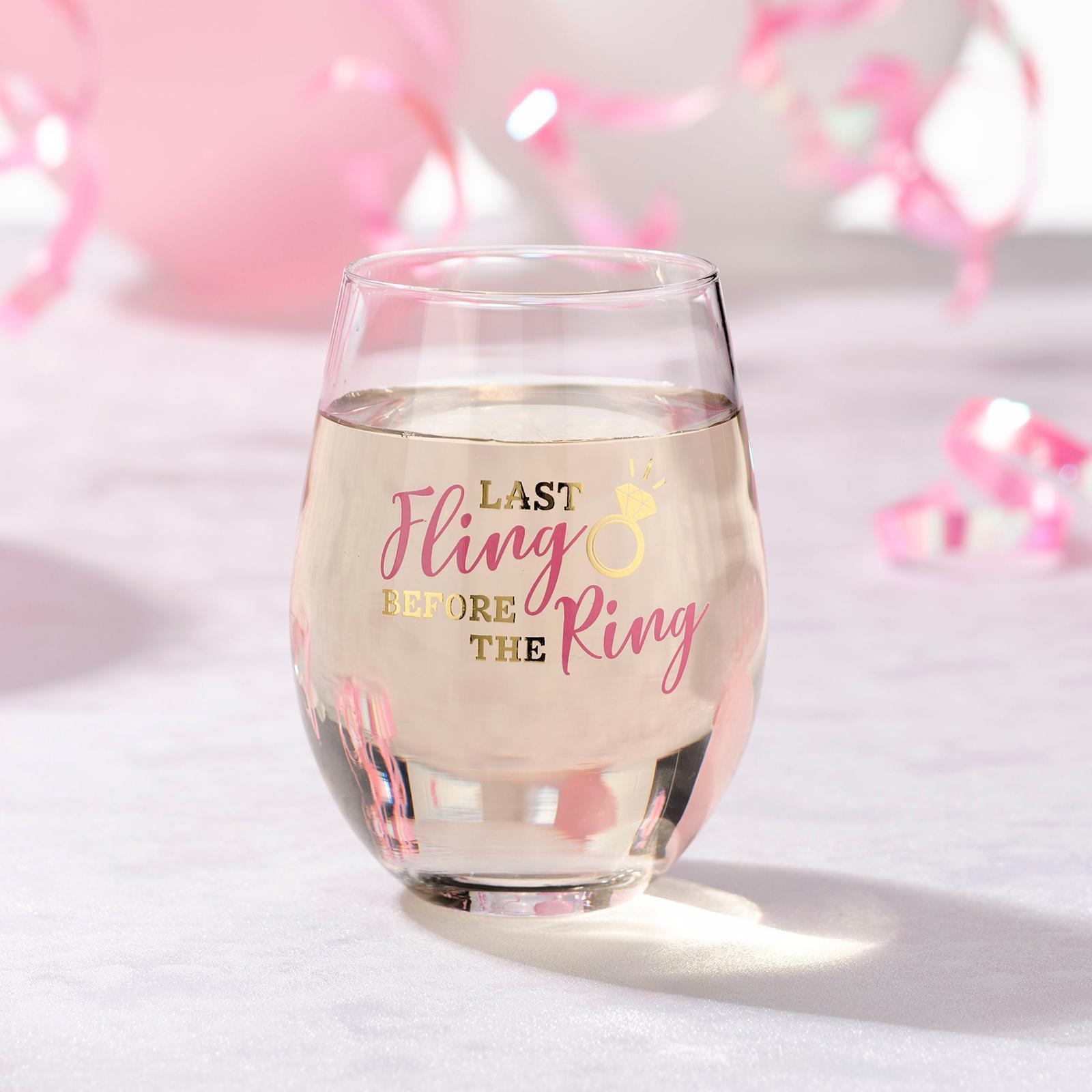 Last Fling Before the Ring Stemless Wine Glass