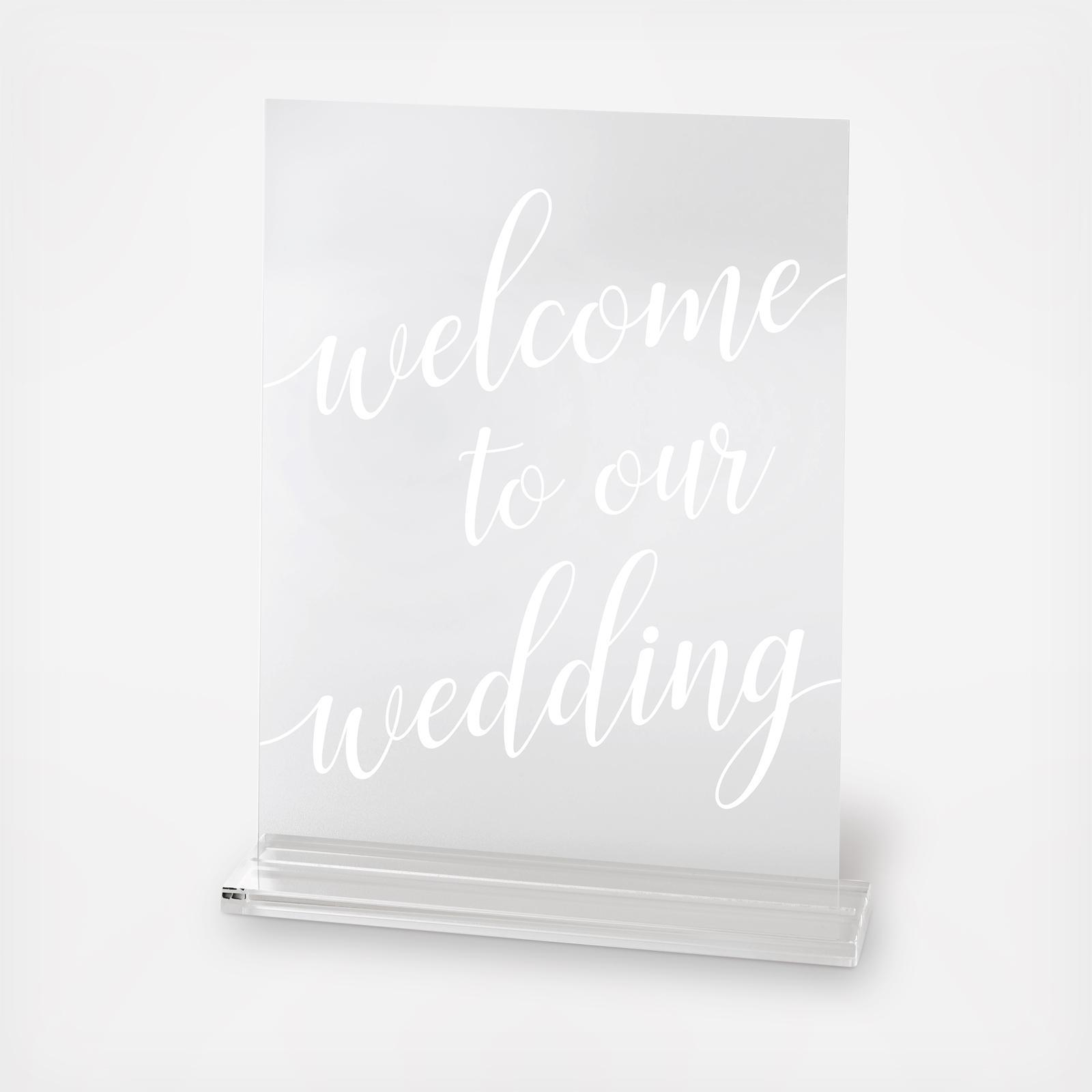 Welcome to Our Wedding Acrylic Sign