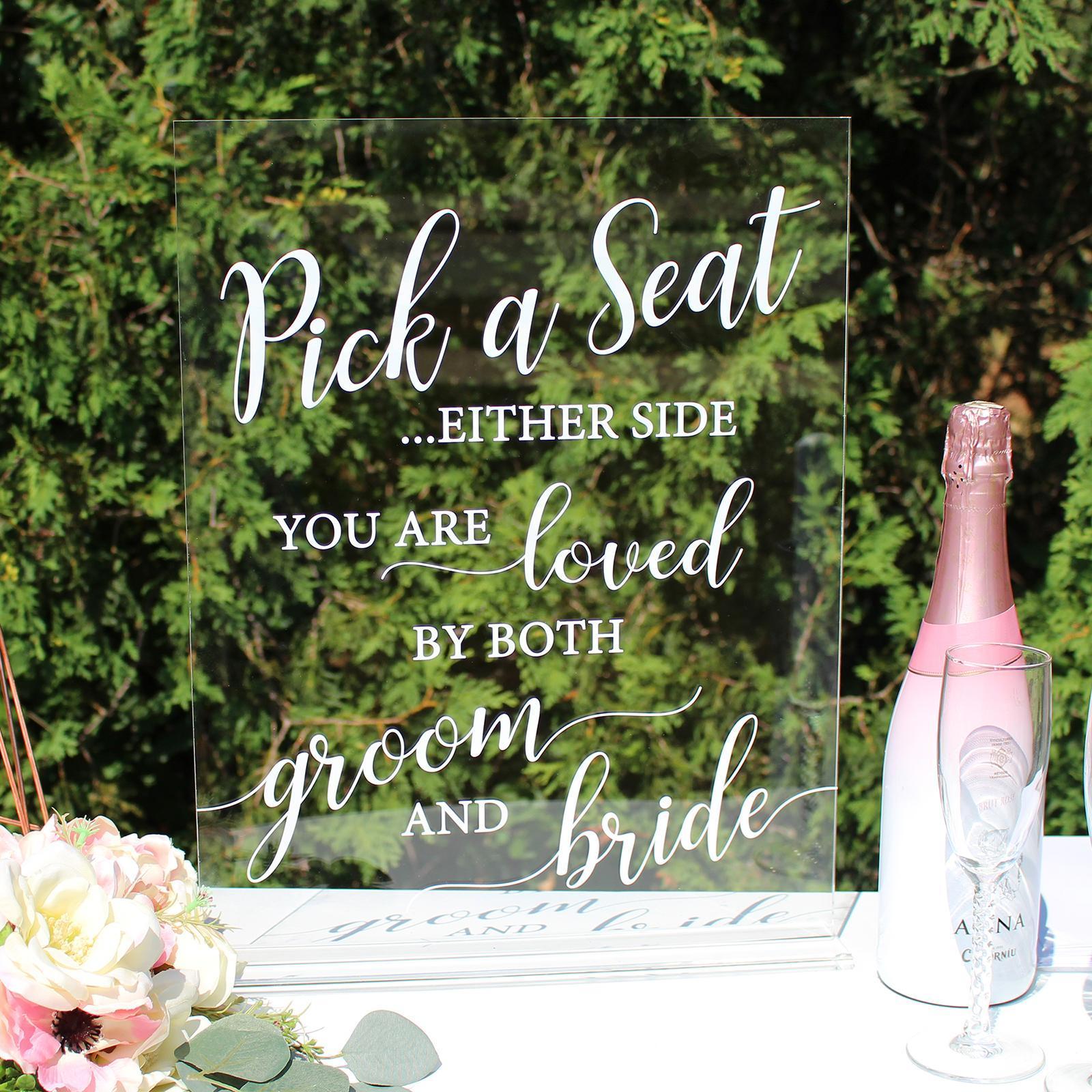 Seating Acrylic Sign